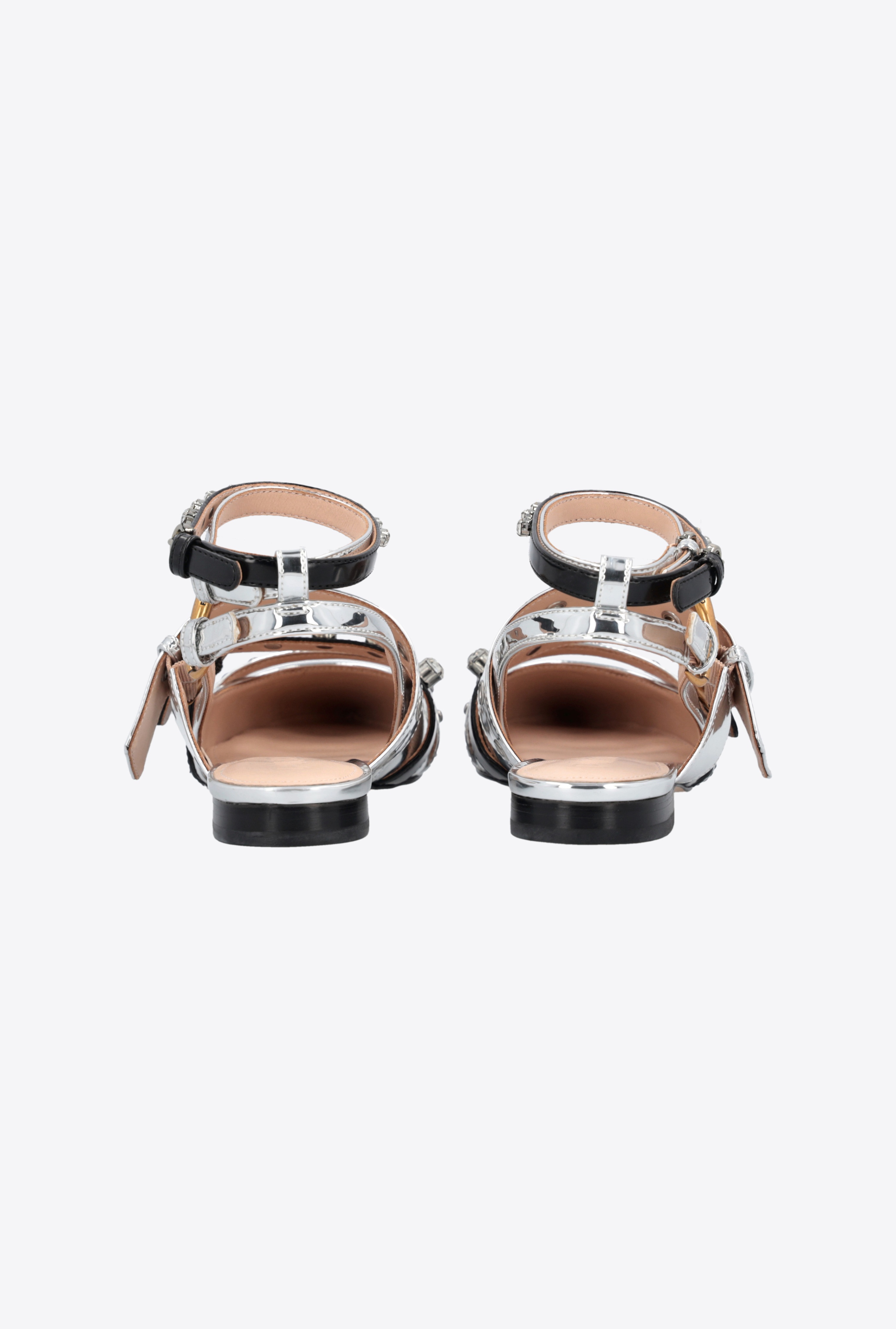 LAMINATED POINTED-TOE SLINGBACKS WITH RHINESTONES - 7