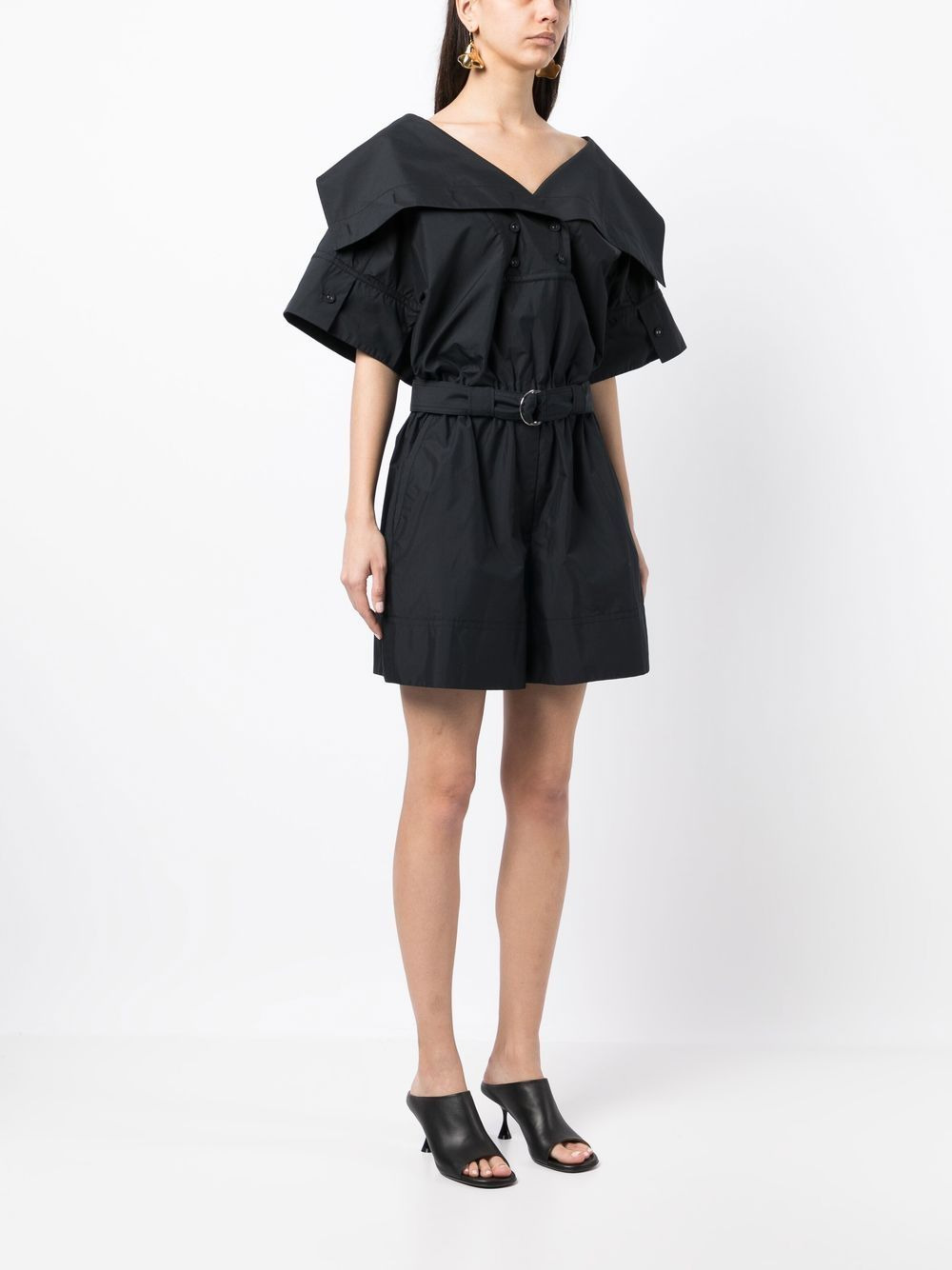wide-collar playsuit - 3