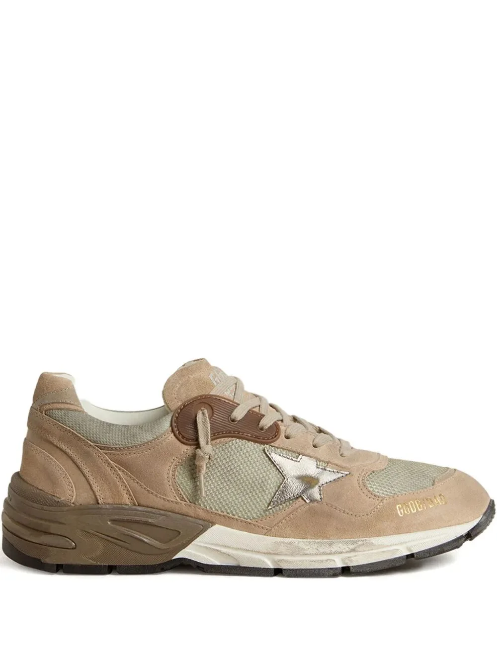 Golden Goose Men "Running Dad" Mesh And Suede Upper Laminated Leather Star Suede Heel And Spur - 1