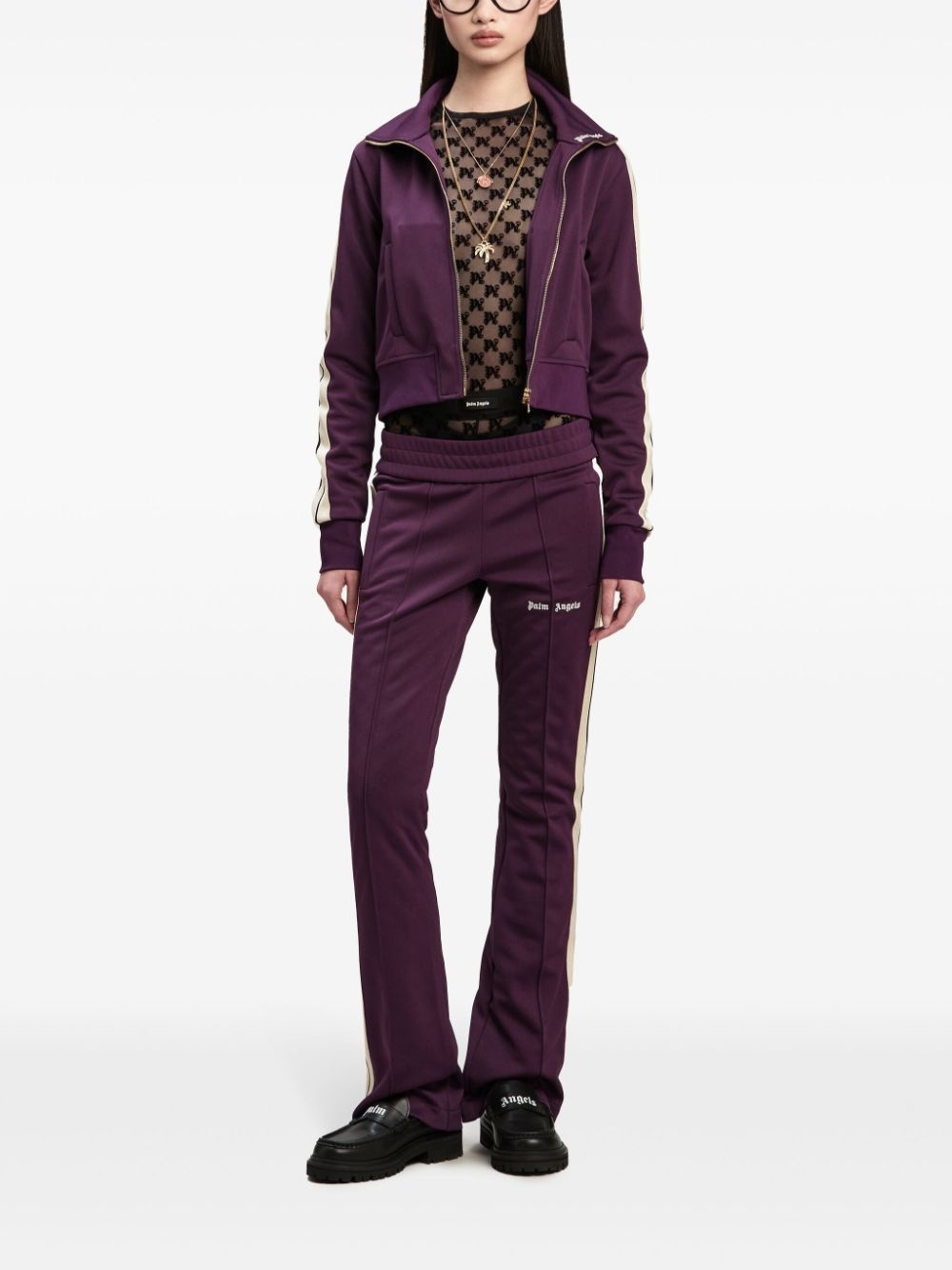 logo-embroidered cropped jacket - 2