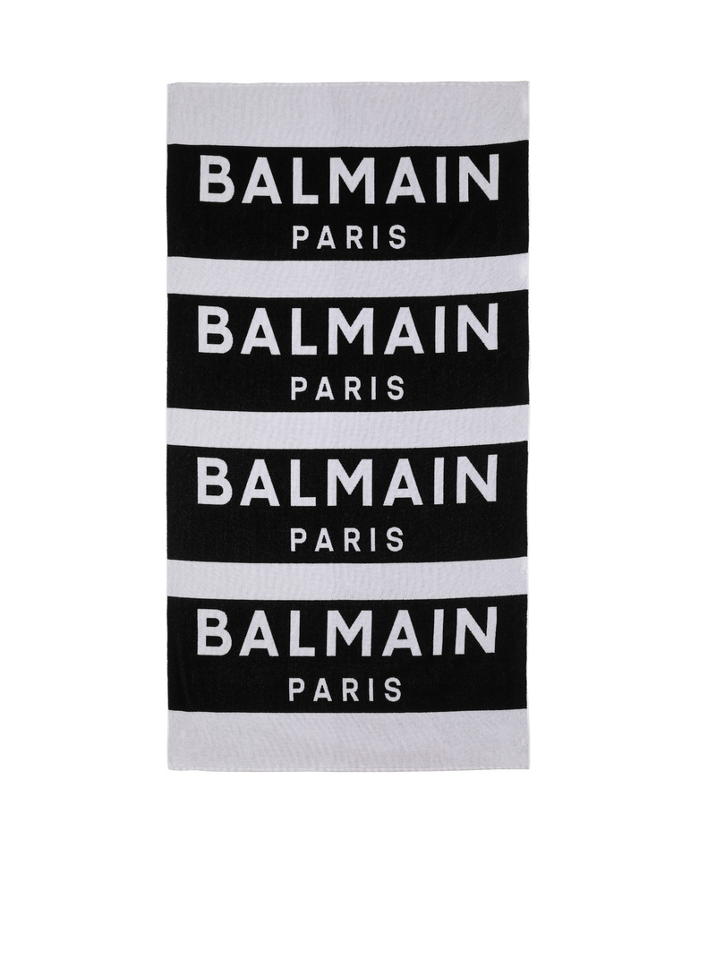 Balmain logo beach towel 1