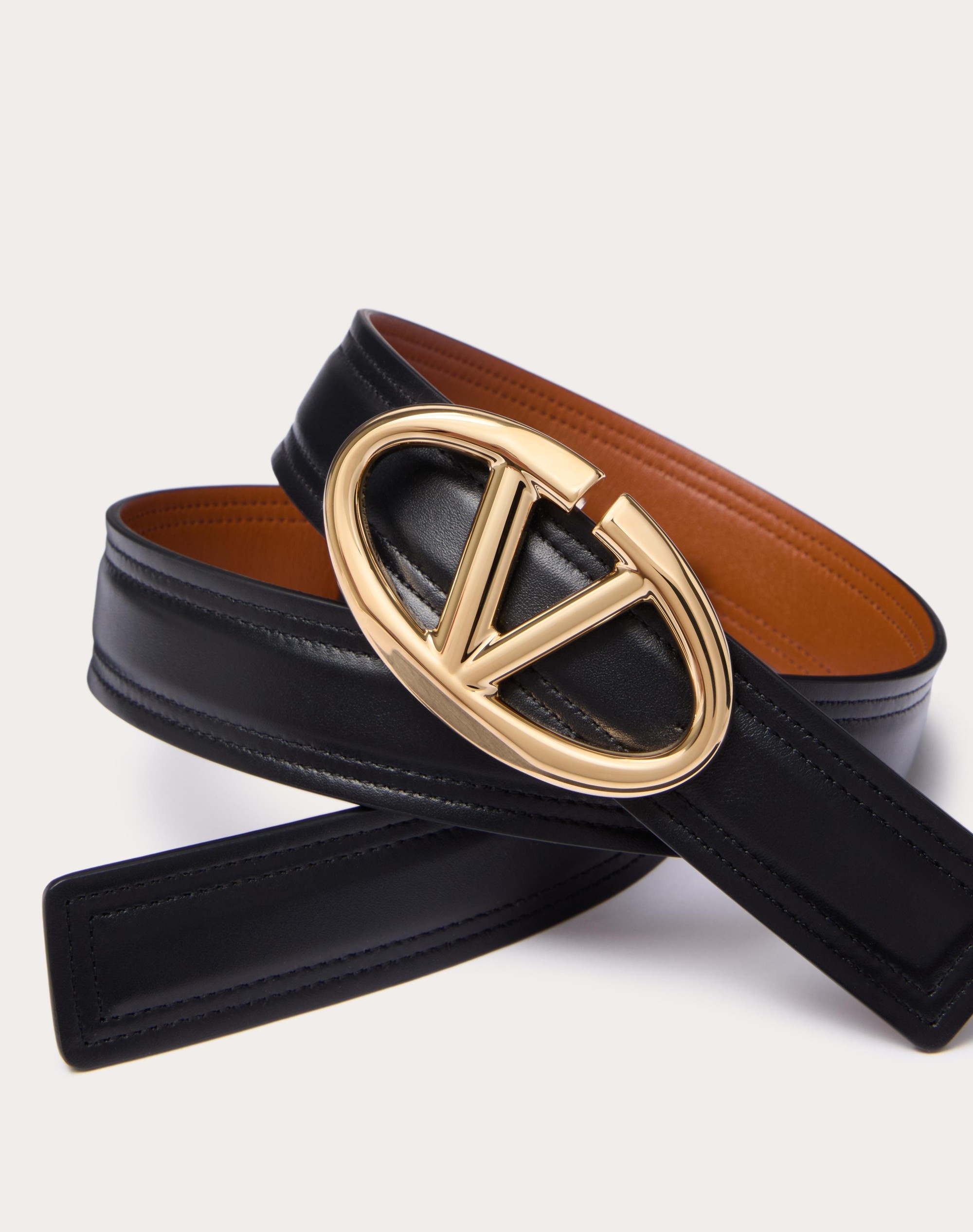 THE BOLD EDITION VLOGO SHINY CALFSKIN BELT 30 MM - 2