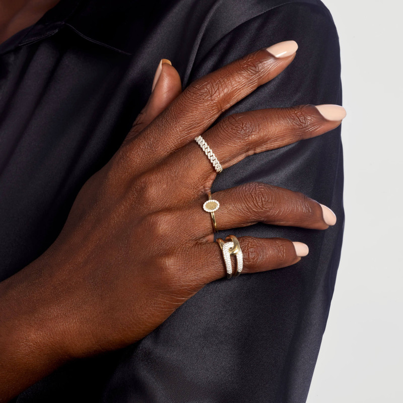 Marquee Diamond Initial Ring 6