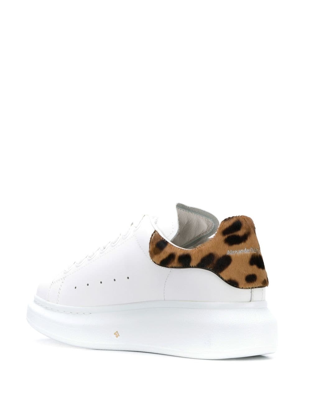 leopard print oversized low-top sneakers - 3