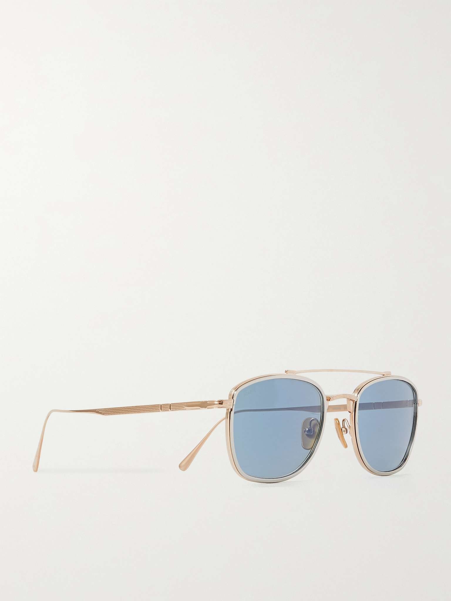 Aviator-Style Gold and Silver-Tone Sunglasses - 3