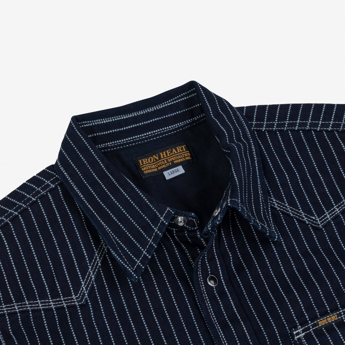 IHSH-62-IND 12oz Wabash Western Shirt - Indigo - 8