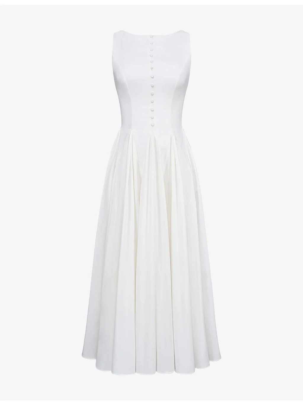 Azalina Boat-Neck Cotton Maxi Dress - 1