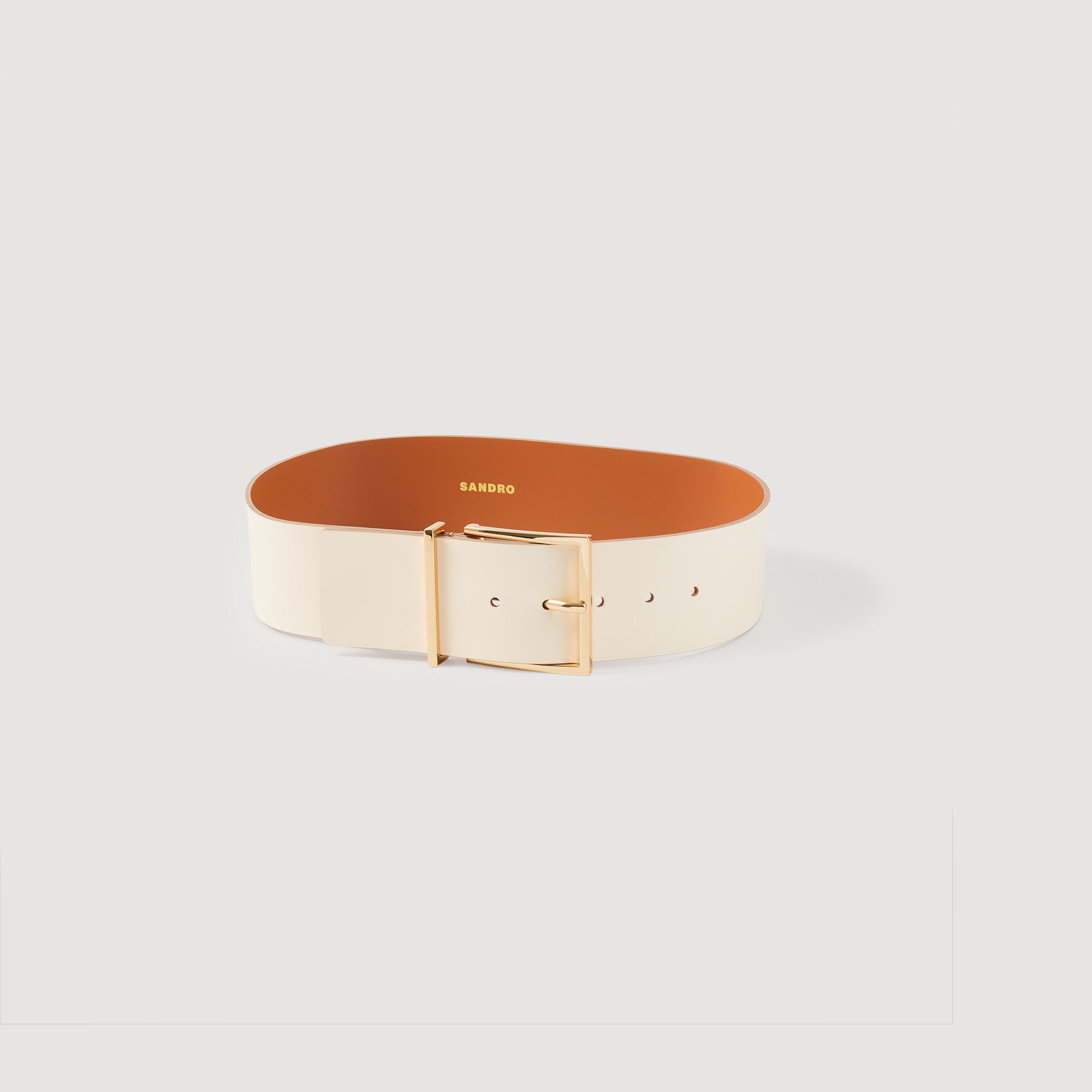 Wide smooth leather belt - 2