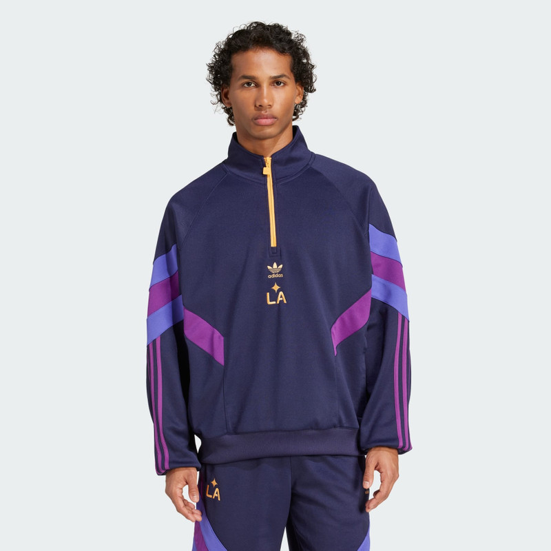 adidas LA Galaxy Originals Half-Zip Crew Sweatshirt outlook
