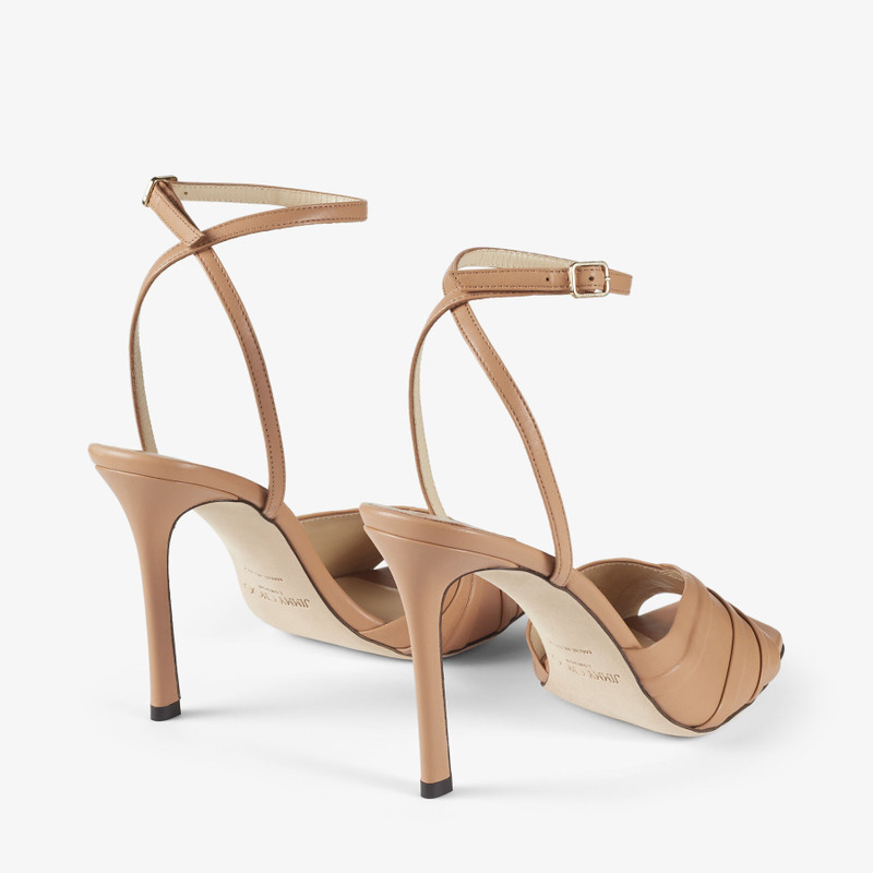Basil Sandal 95 Caramel Nappa Leather Sandals 6