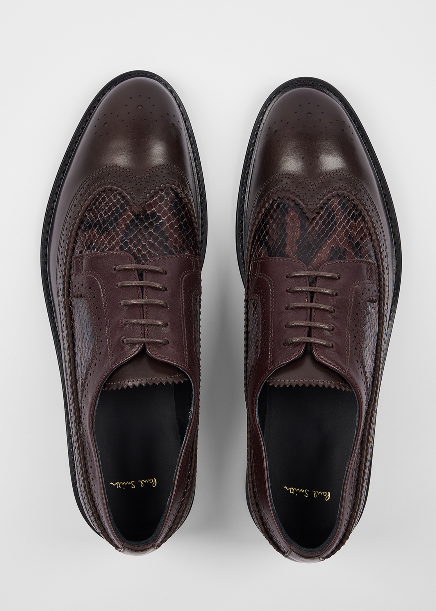 Women's Brown Leather 'Fuentes' Snakeskin Shoes - 4