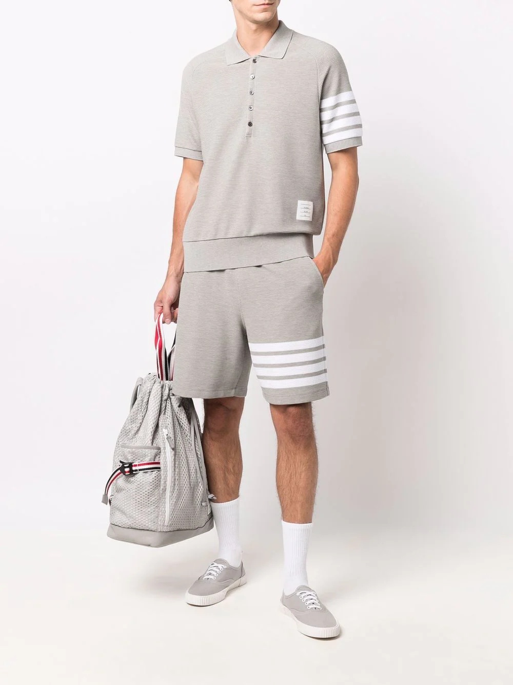 Ottoman striped track shorts - 2