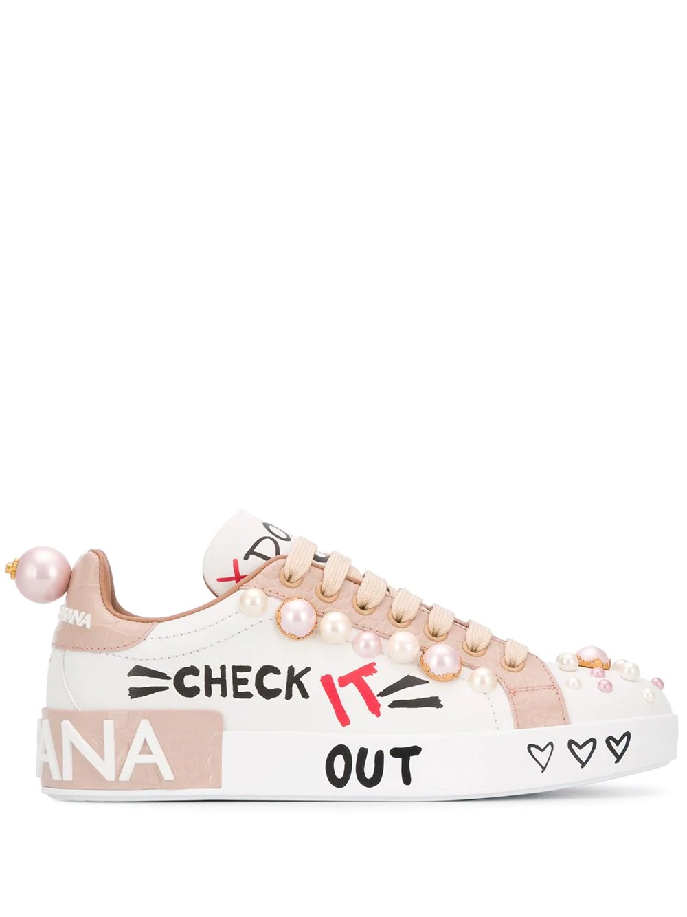 graphic print sneakers - 1