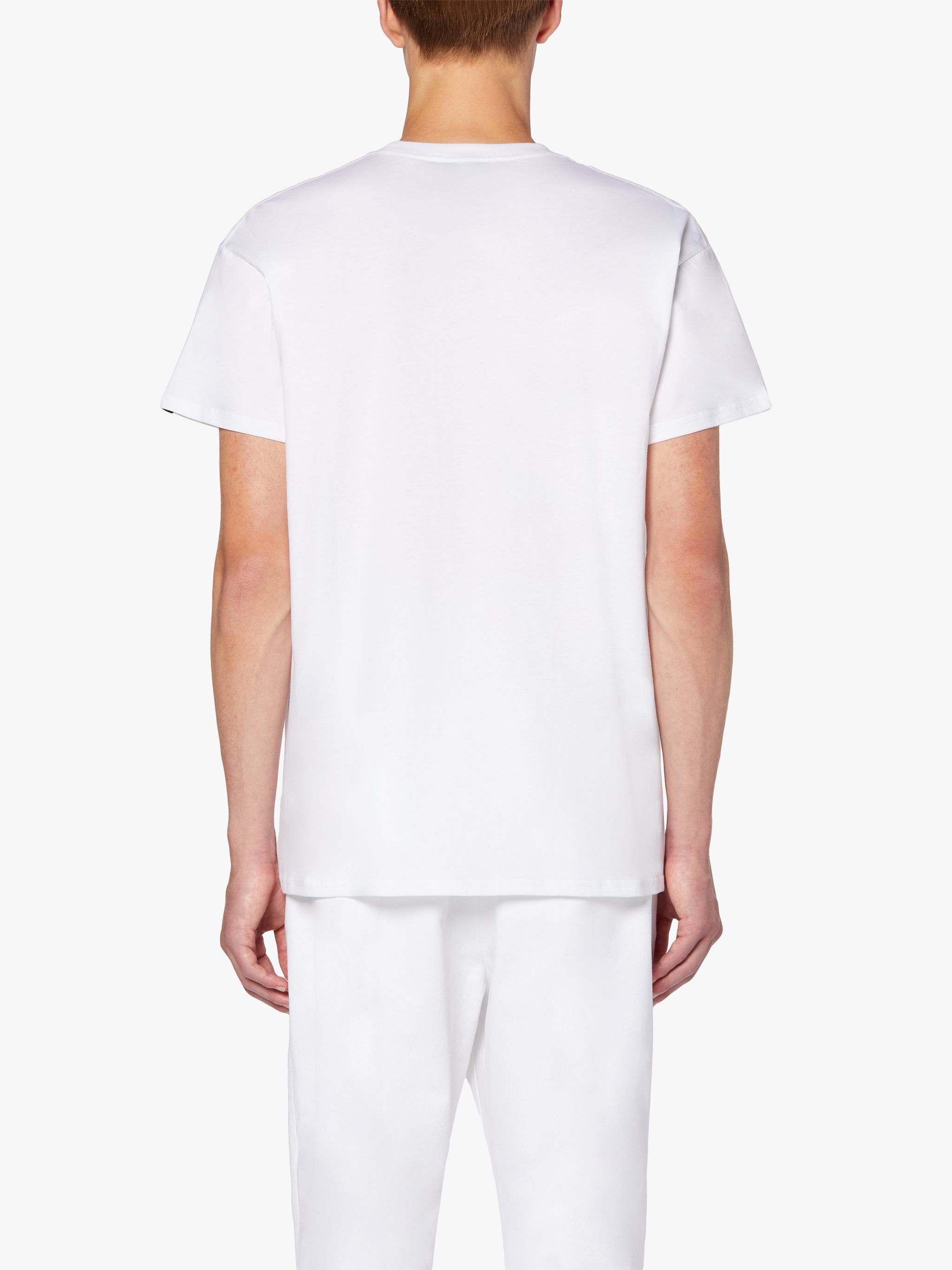 WHITE COTTON MONOGRAM DANDY T-SHIRT | GJM-221 - 4