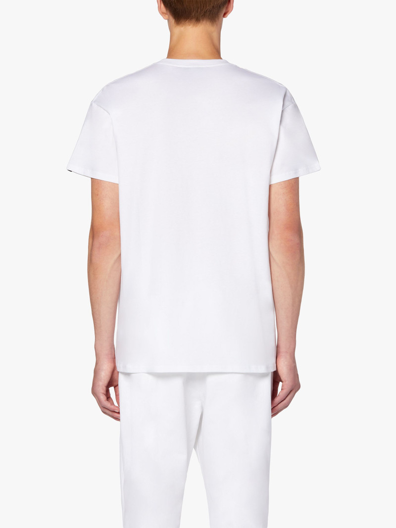 WHITE COTTON MONOGRAM DANDY T-SHIRT | GJM-221 4