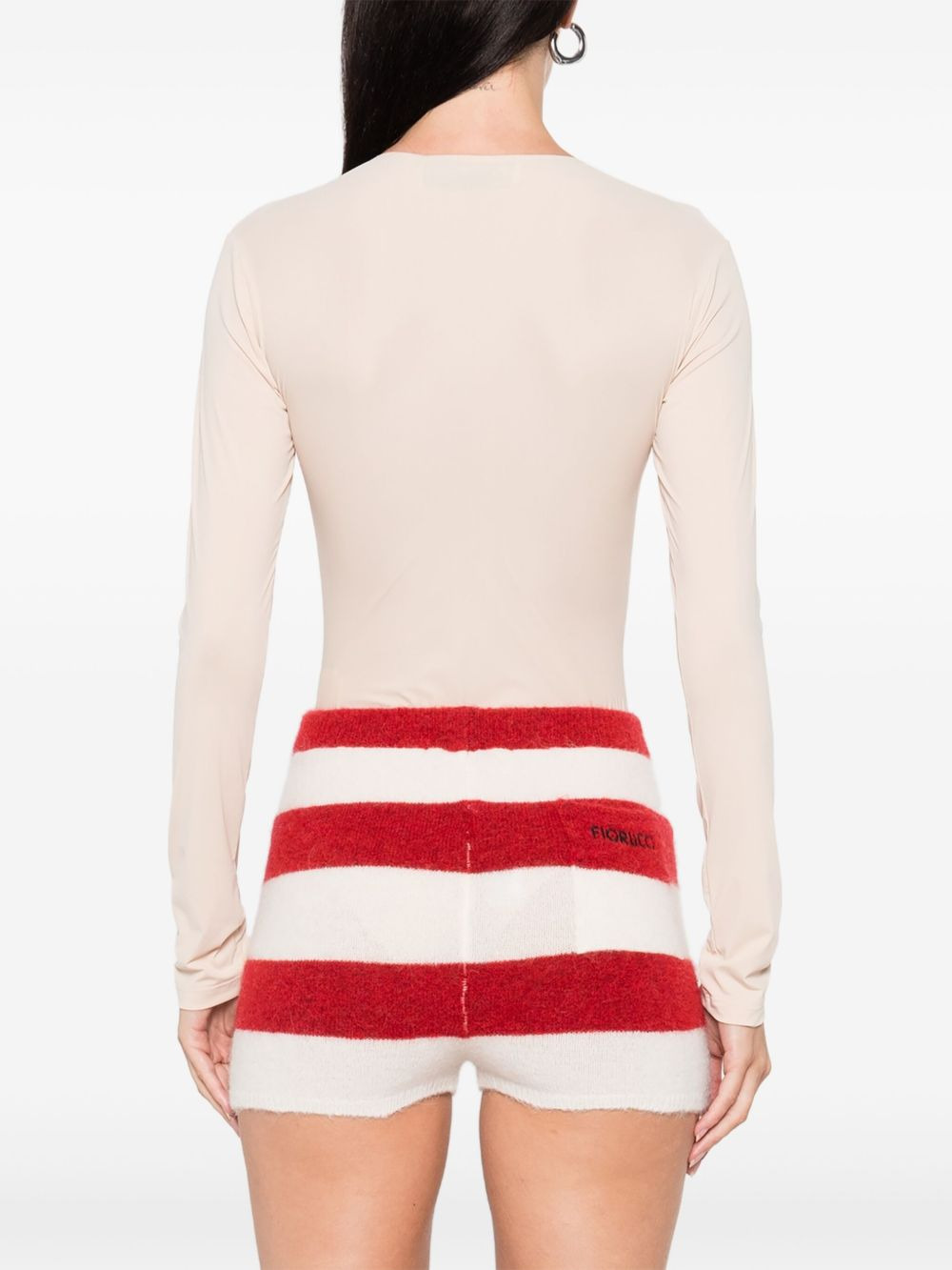 logo-print long-sleeve bodysuit - 4