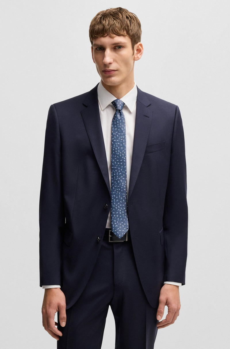 BOSS SILK TIE WITH JACQUARD-WOVEN PATTERN outlook