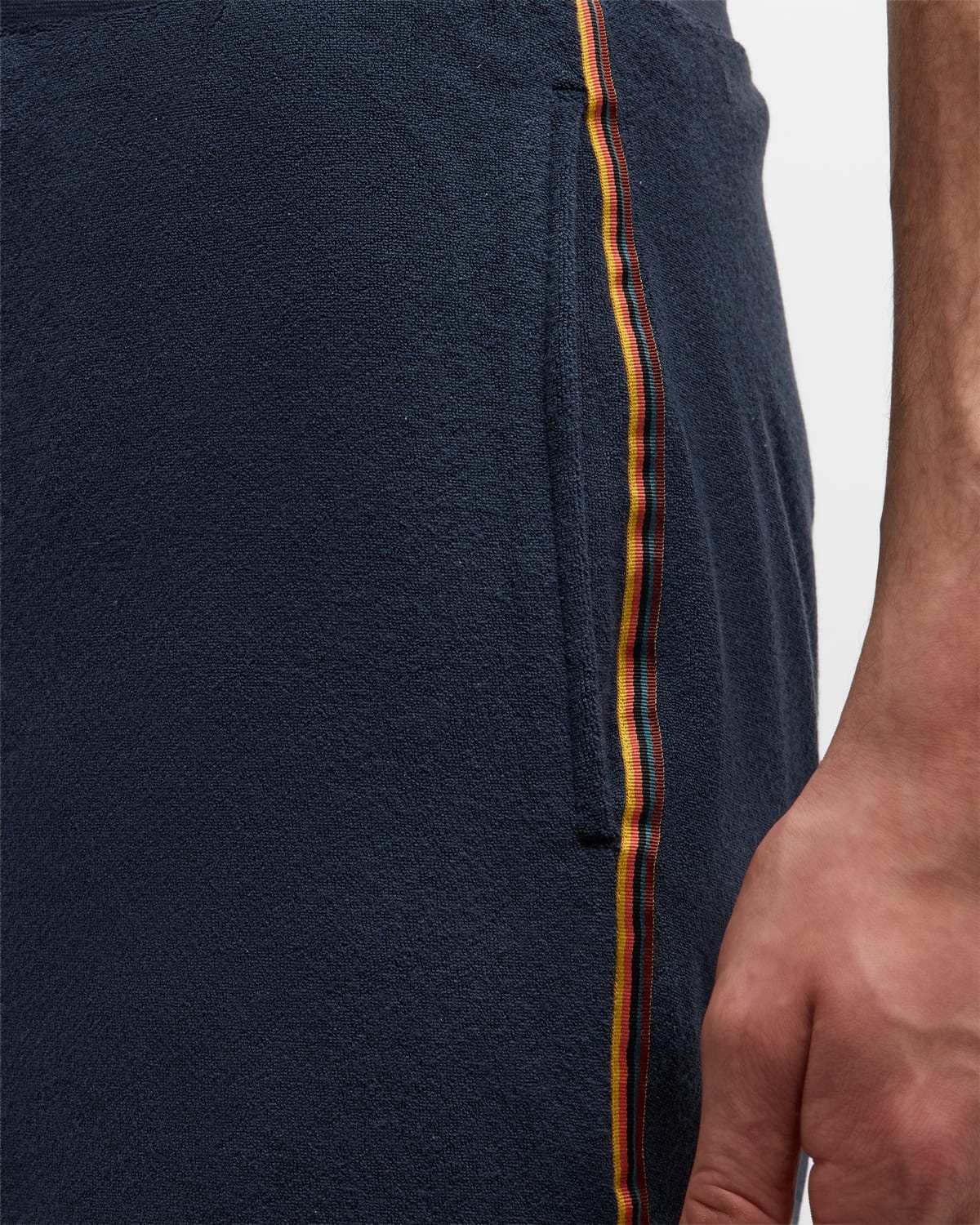 Men's Toweling Side-Stripe Shorts - 5