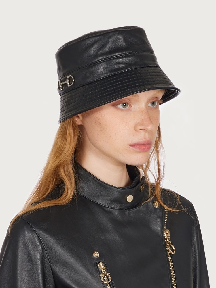 LEATHER BUCKET HAT - 3