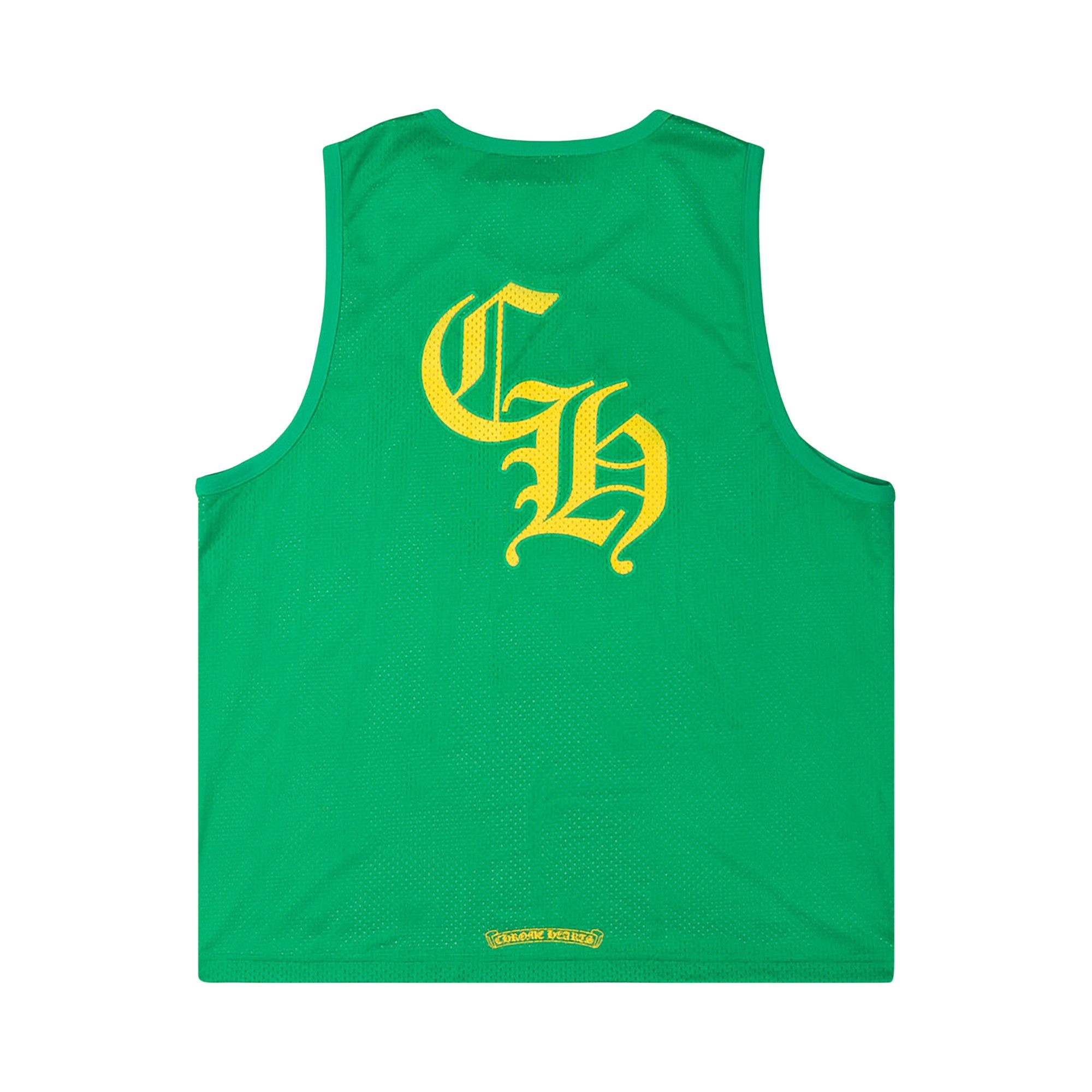 Chrome Hearts Mesh Reversible Basketball Jersey 'Green/White' - 2