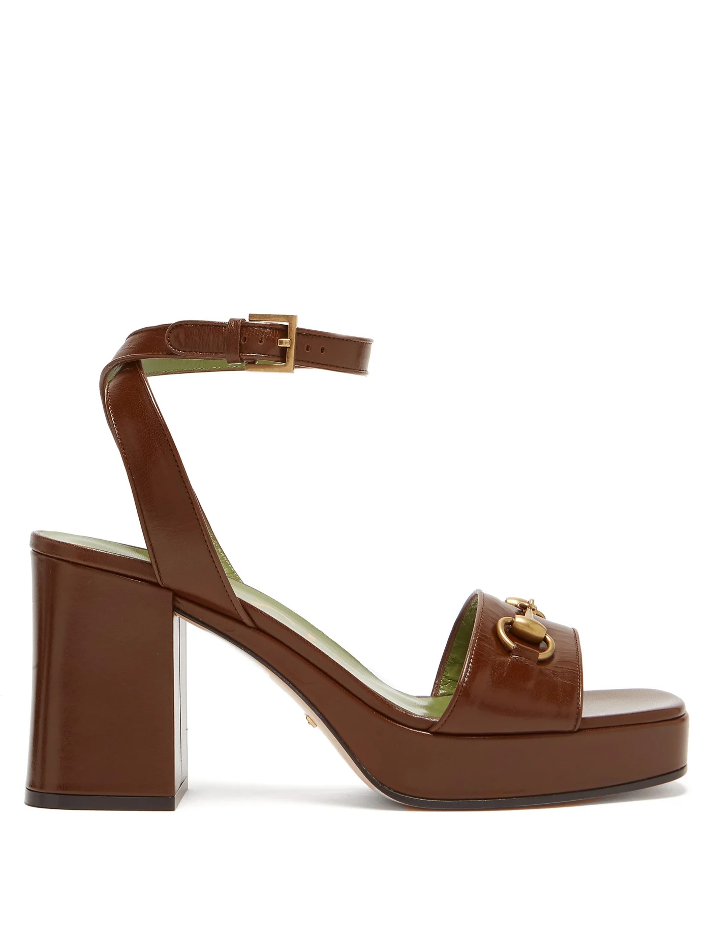 Houdan Horsebit leather platform sandals - 1