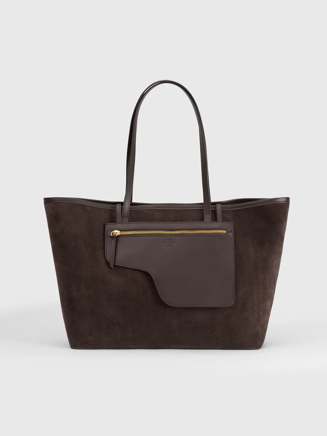 Eraclea Walnut Suede/Leather Large tote bag - 1