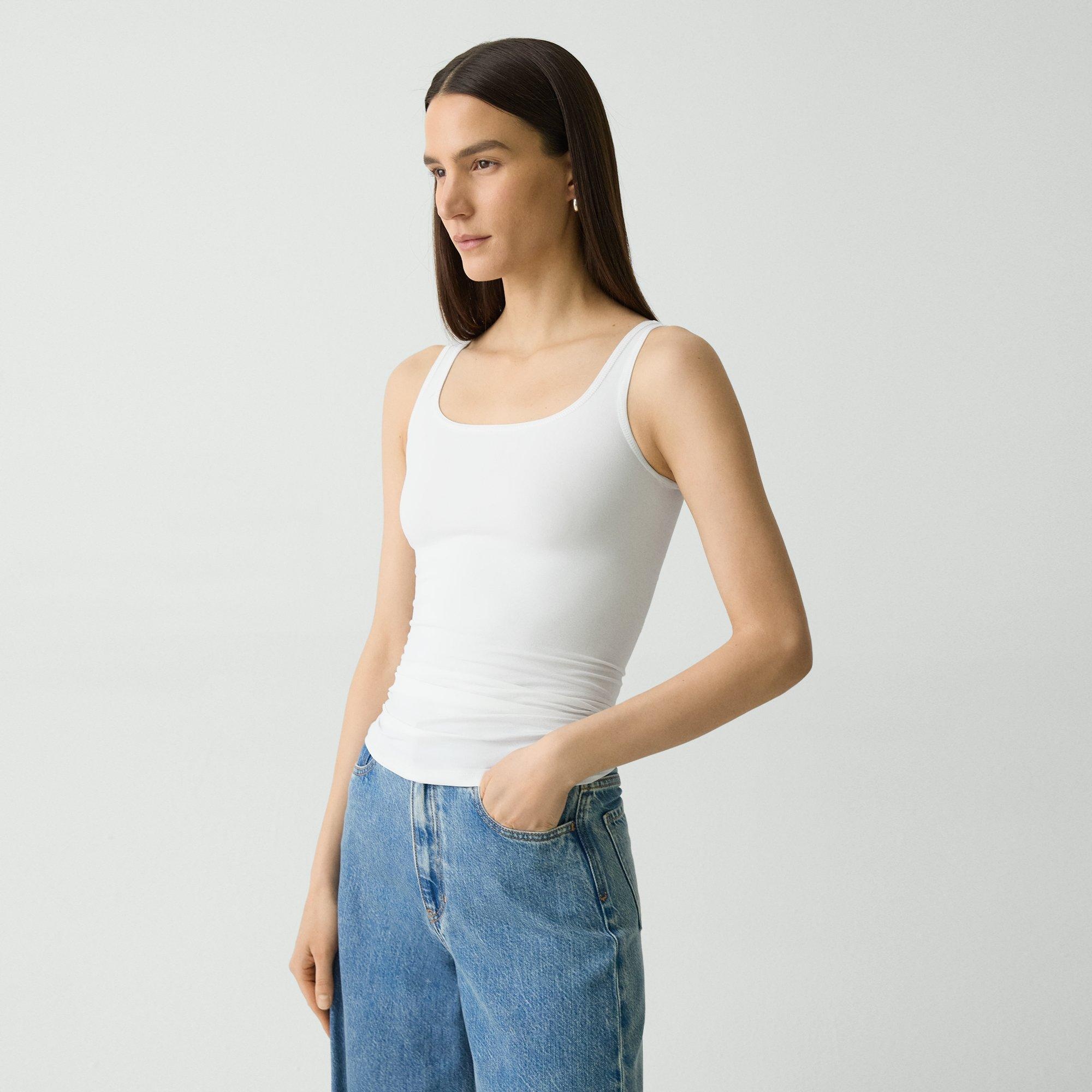 Scoop Neck Tank Top in Stretch Nylon - 3