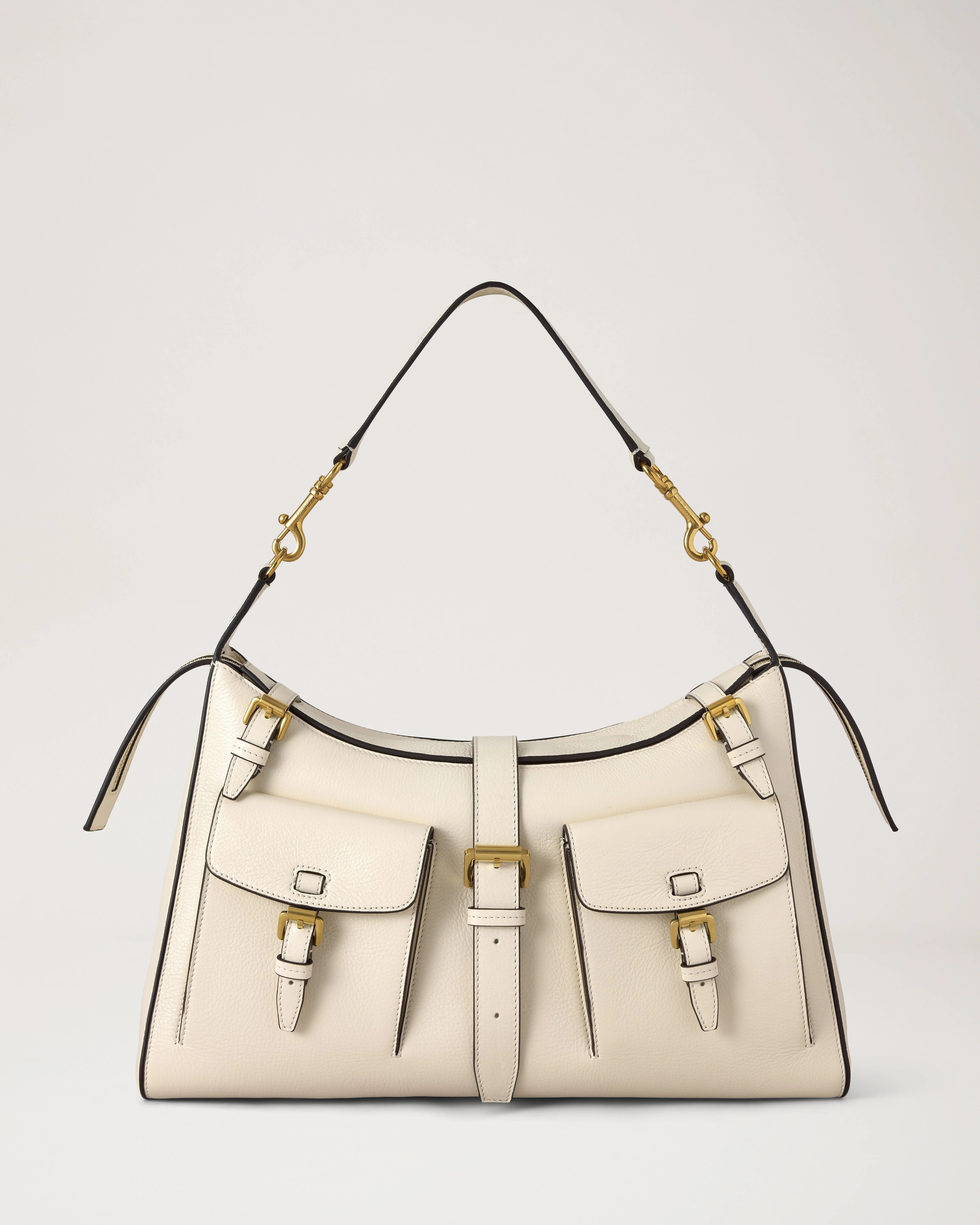 Roxanne Shoulder Bag Eggshell High Shine Leather - 1