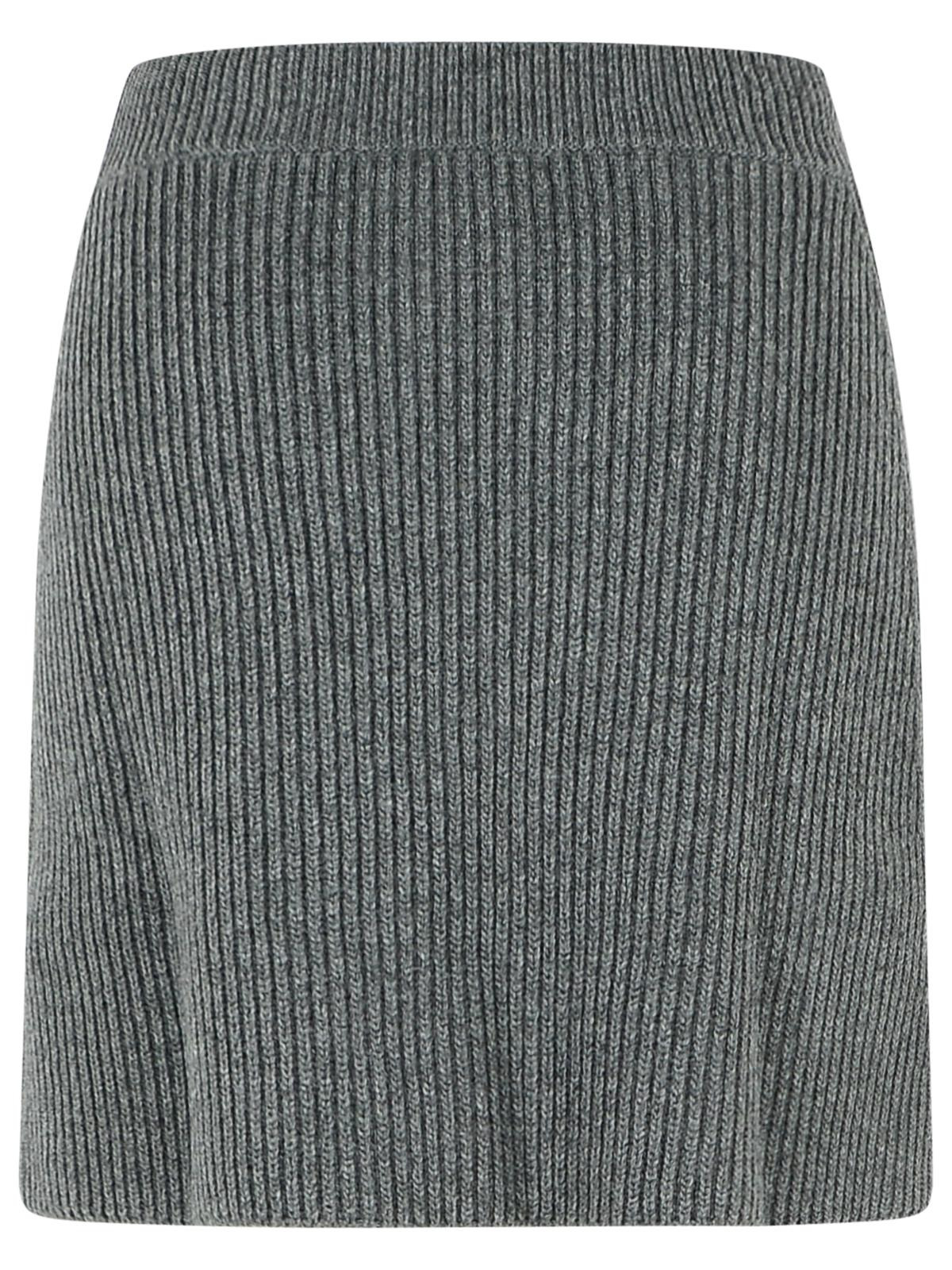 Jil Sander Grey Wool Miniskirt Women - 3