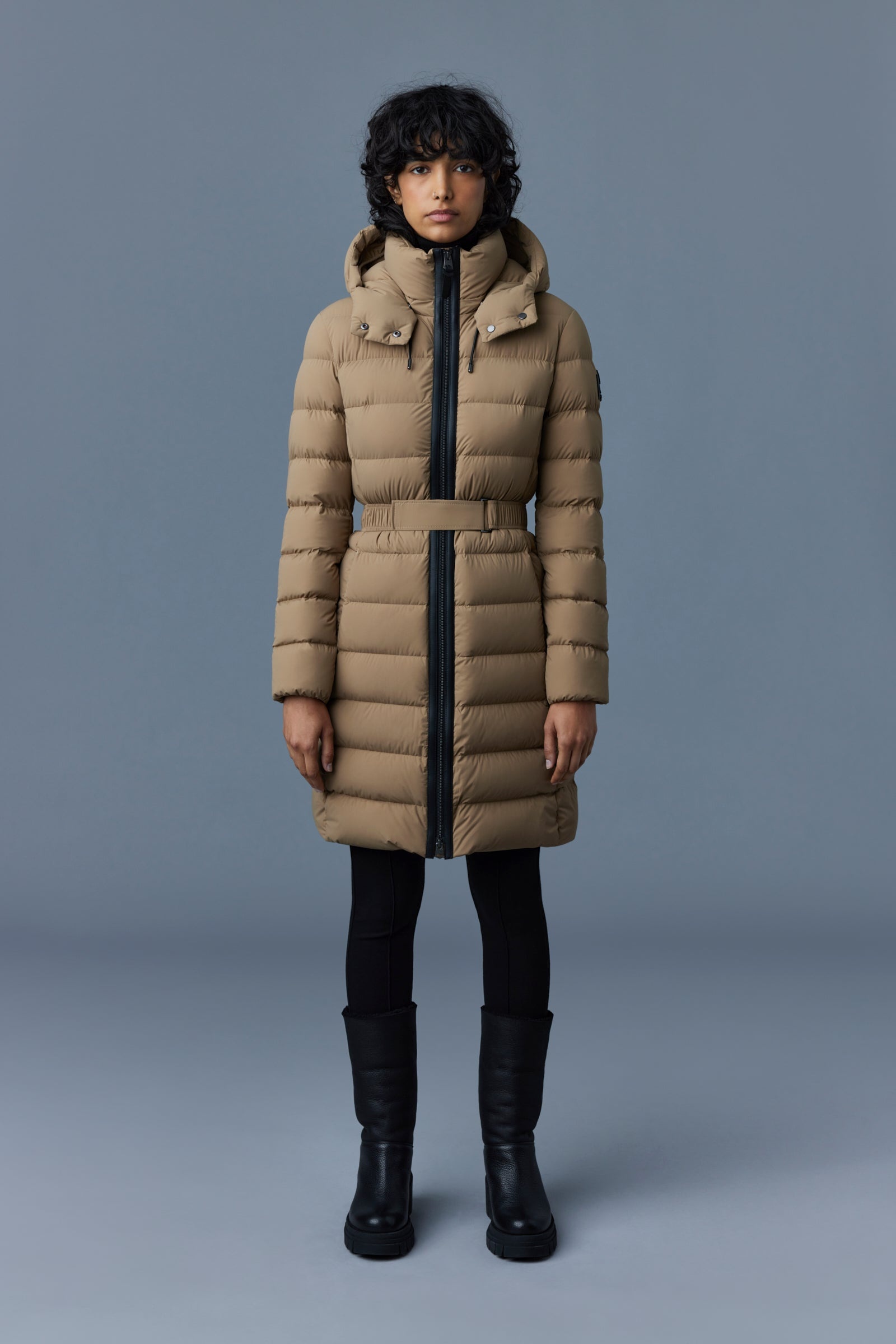 ASHLEY stretch light down with removable hood - 1