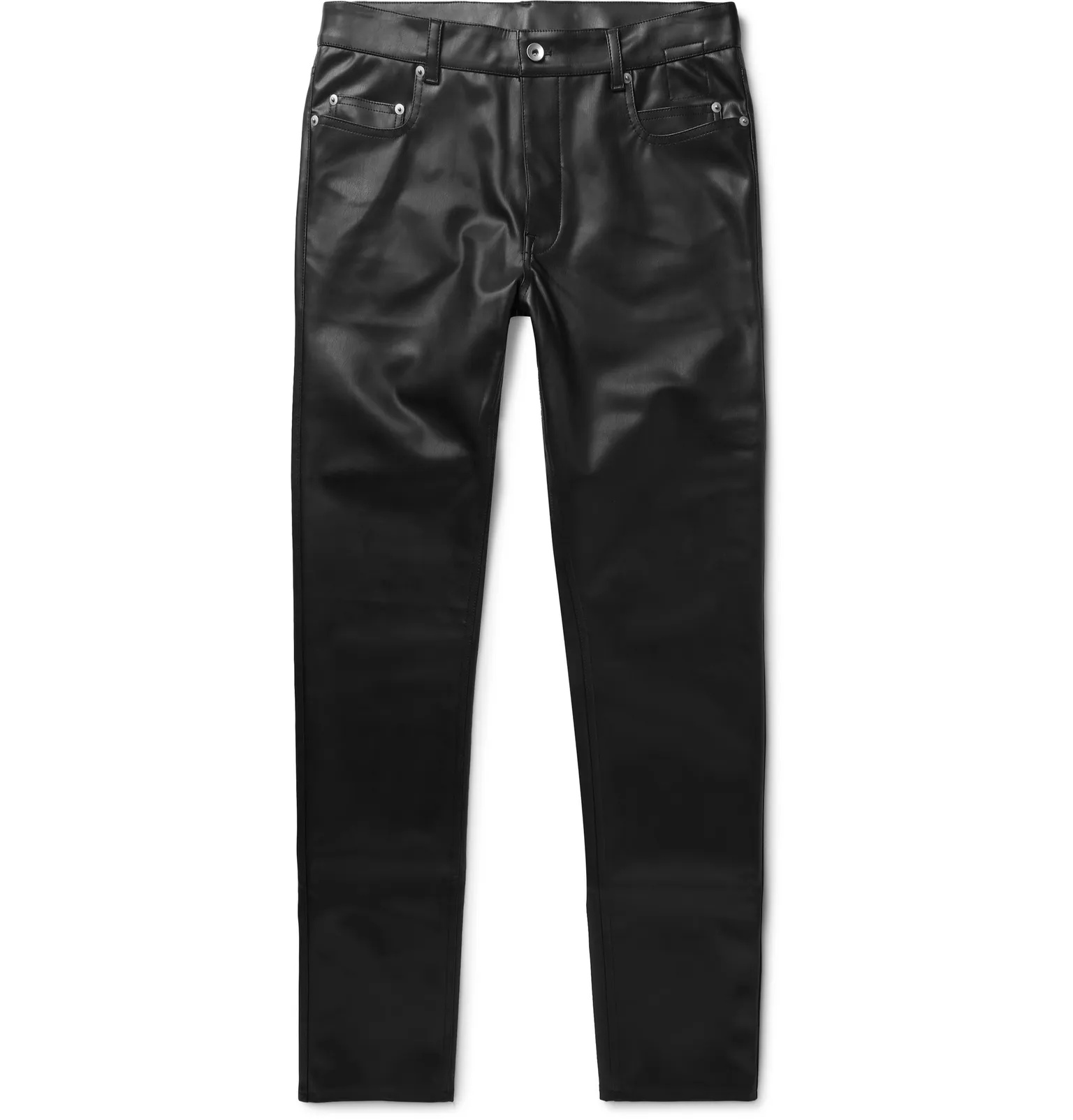 DRKSHDW Tyrone Slim-Fit Faux Leather Trousers - 1