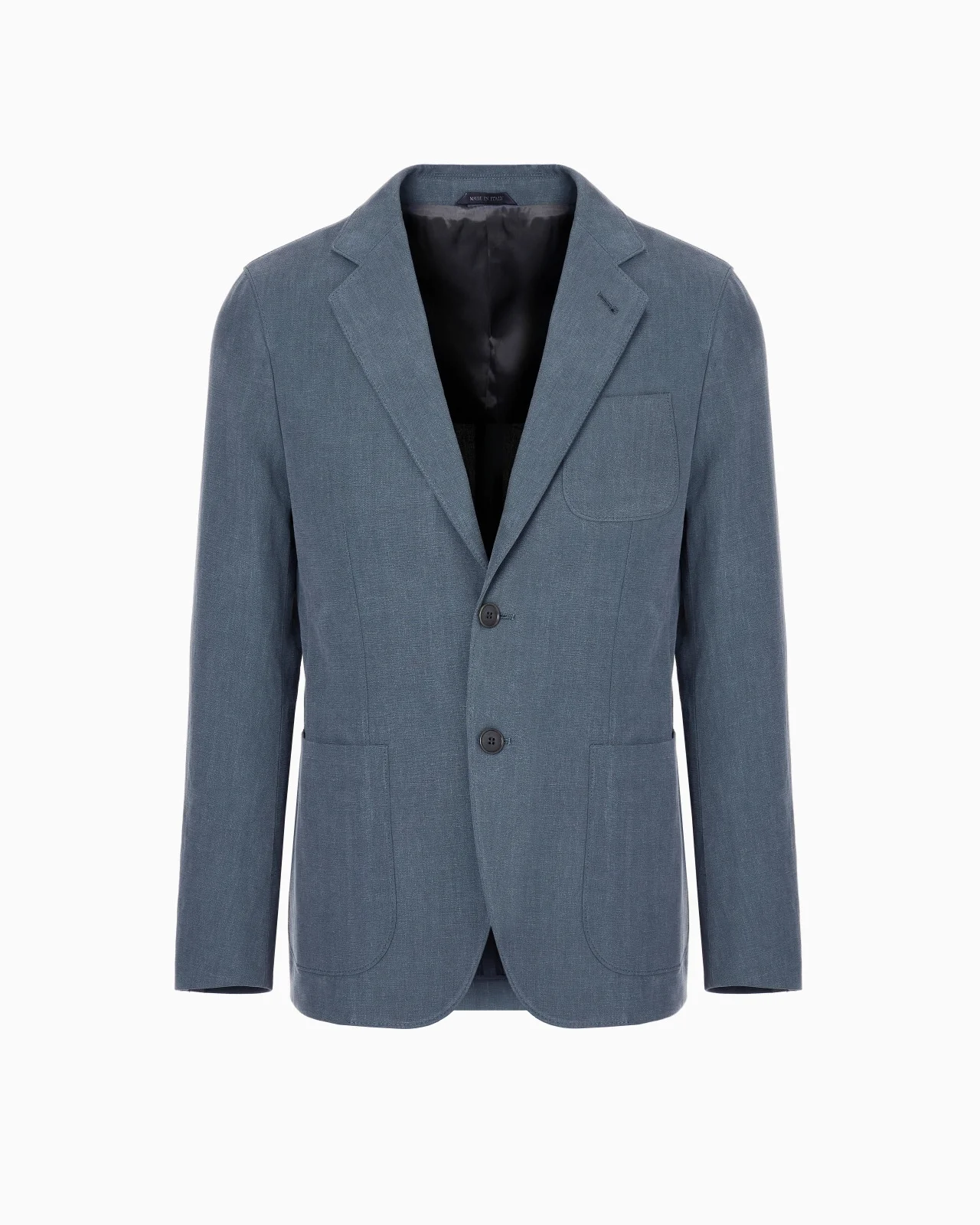 UPTON LINE SINGLE-BREASTED JACKET IN LINEN CANVAS - 1