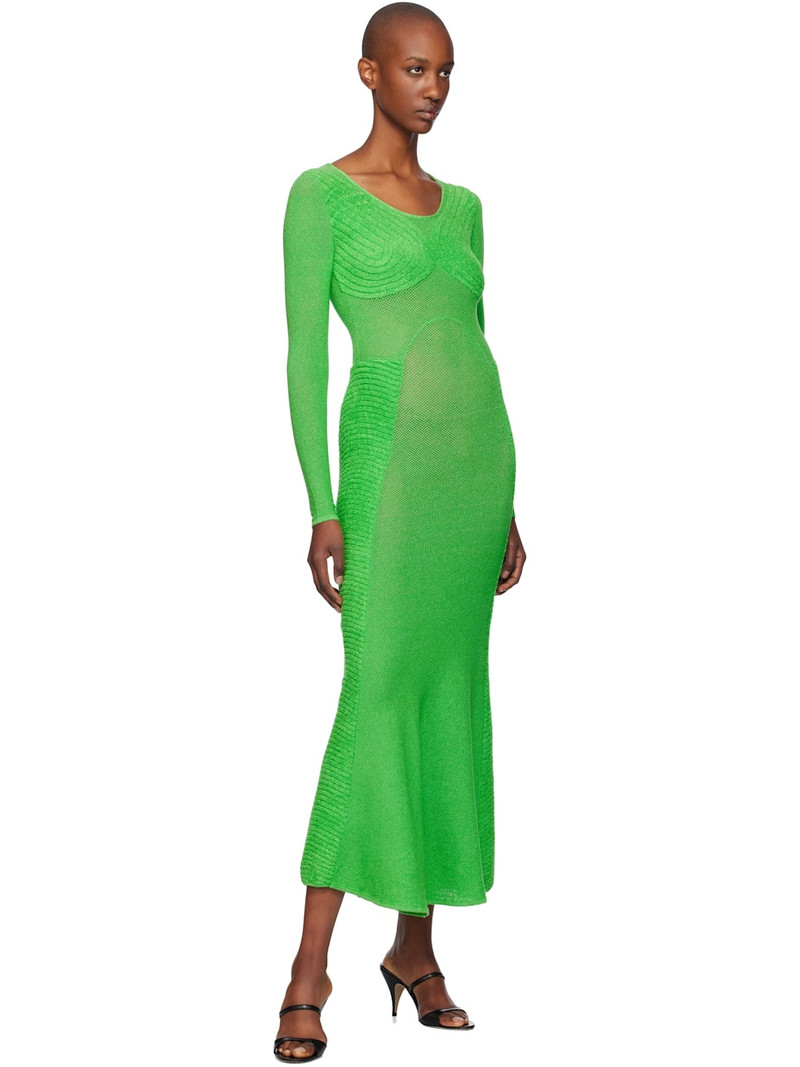 ISA BOULDER Green Sweetheart Long Sleeve Maxi Dress outlook