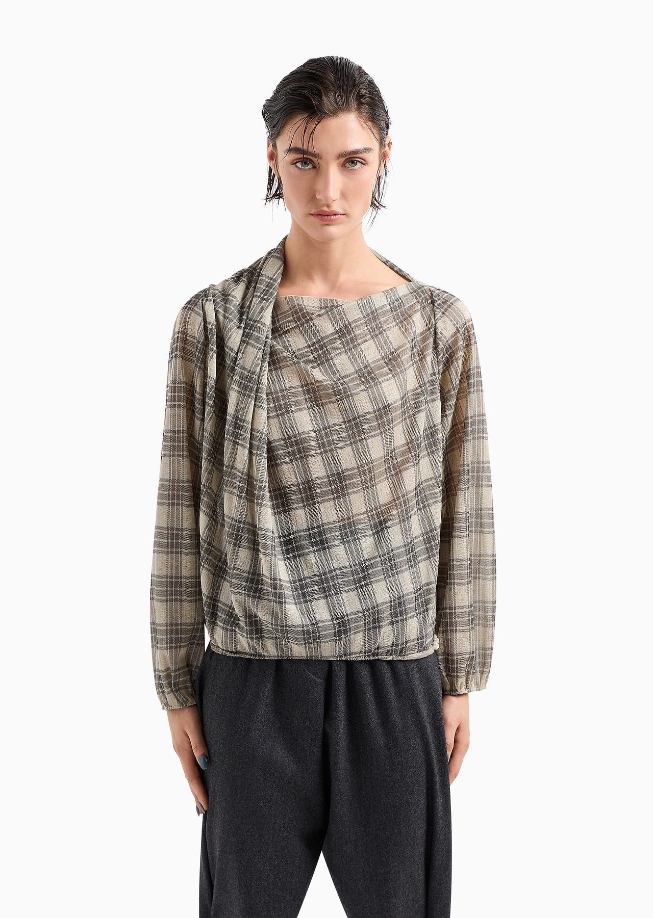 Cotton and silk jacquard jersey jumper - 2