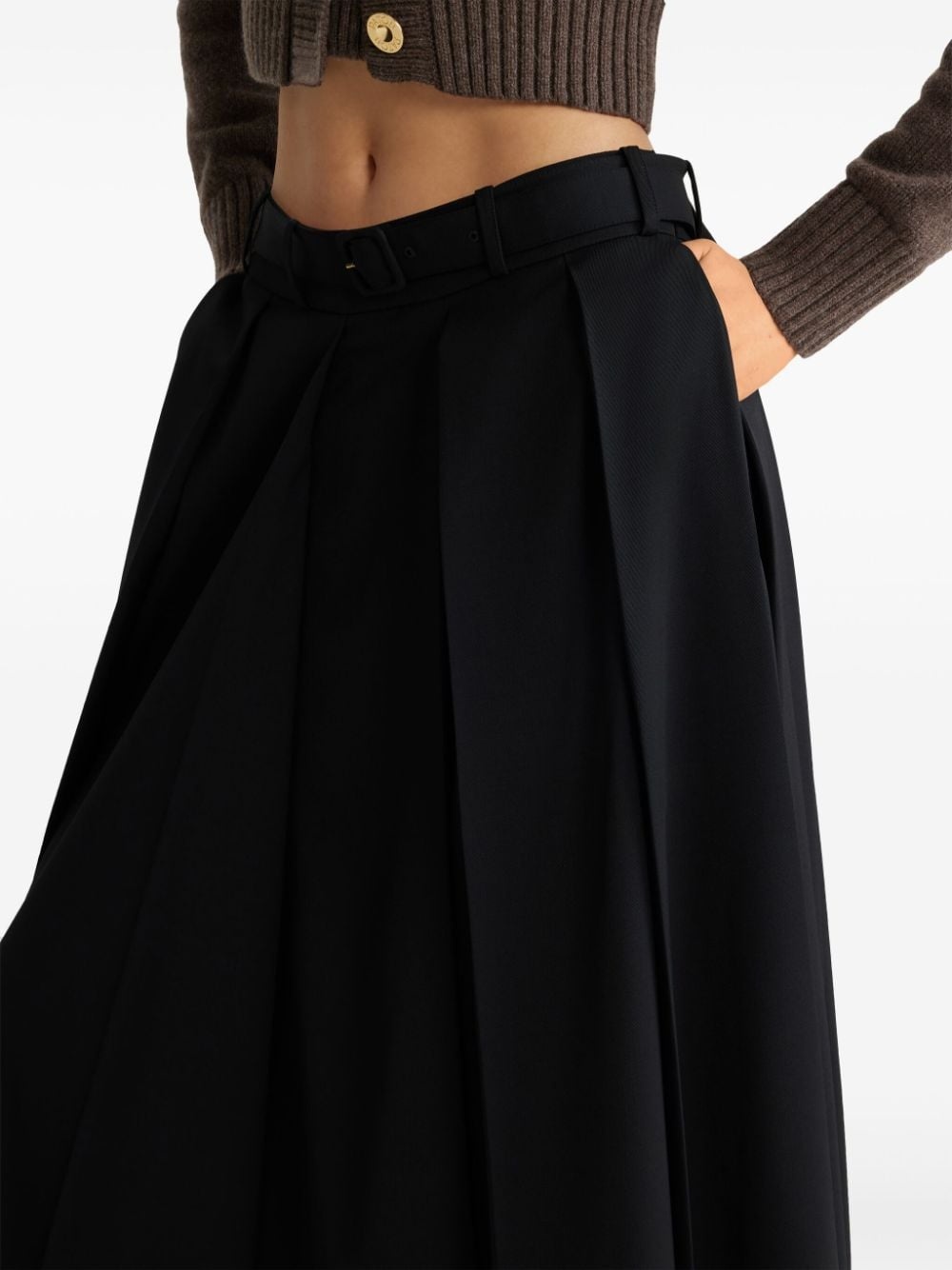 pleated midi skirt - 4