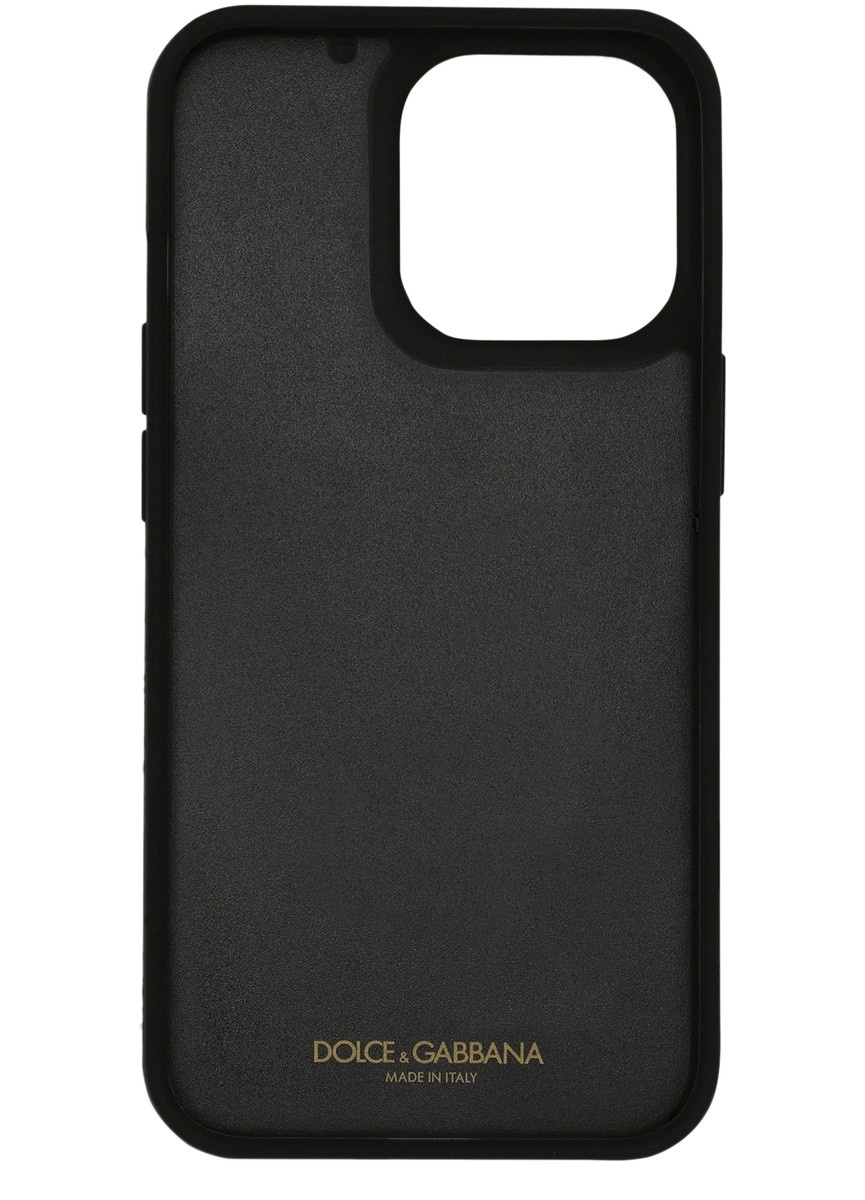 Calfskin iPhone 13 Pro cover with all-over DG print - 2