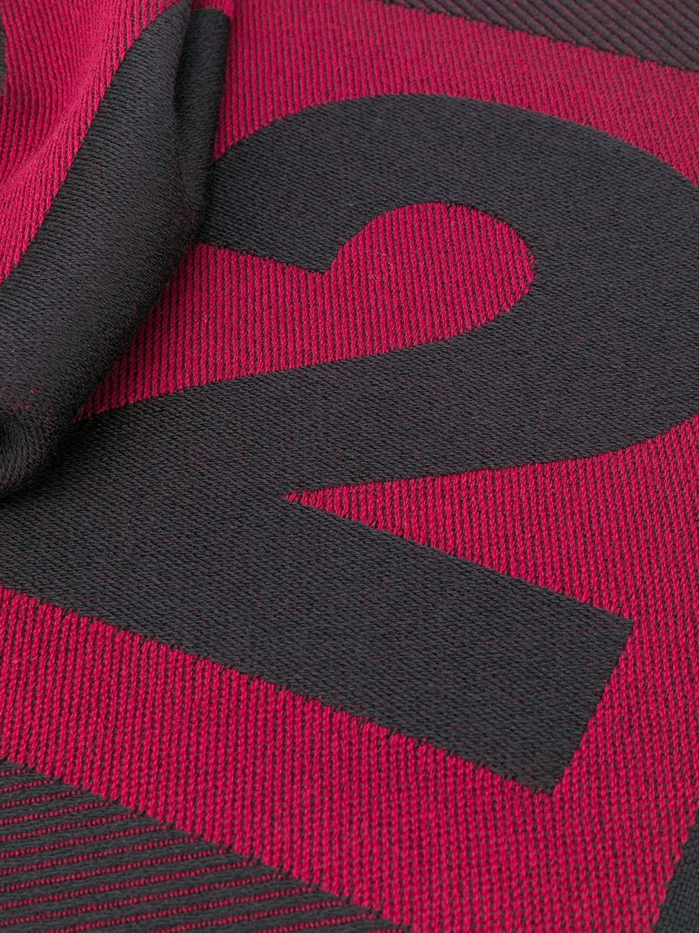 logo lettering scarf - 3