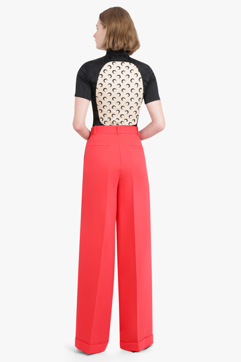 JACQUARD VISCOSE LONG TOP | BLACK - 5