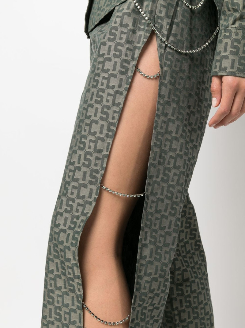 open-leg monogram trousers 5