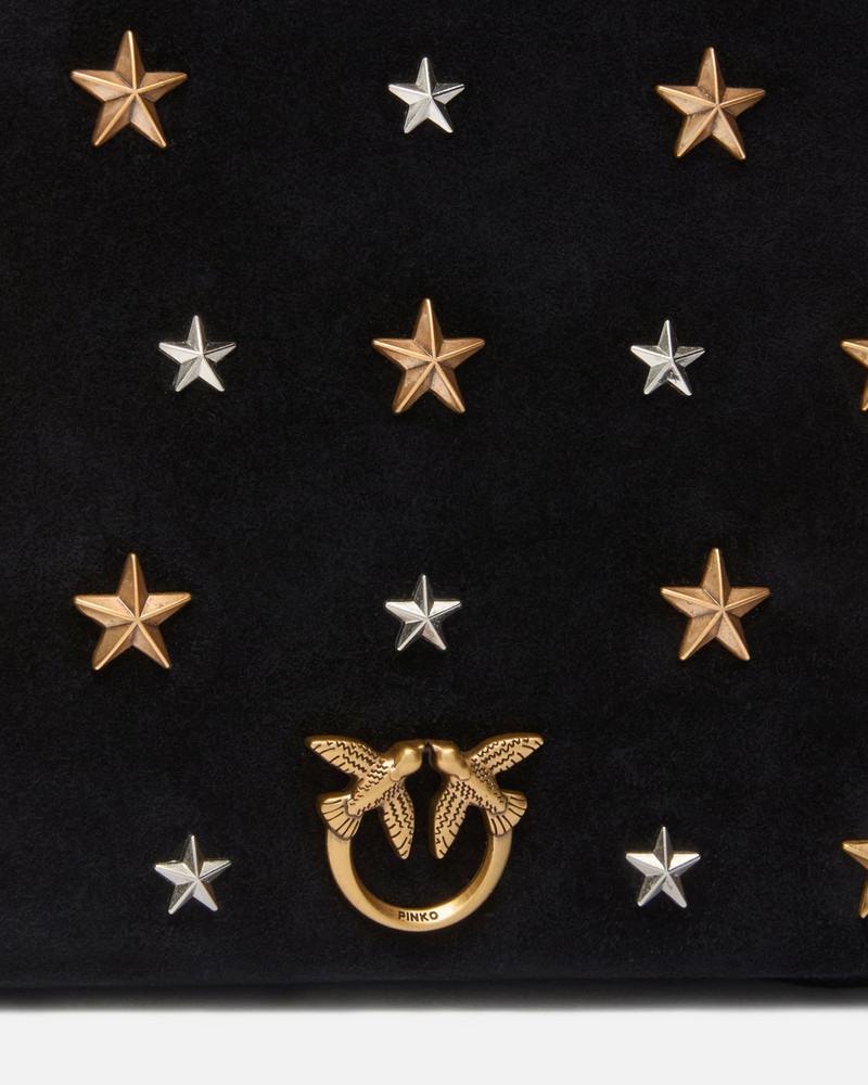 SUEDE MINI SLOUCHY BAG WITH STAR STUDS 3