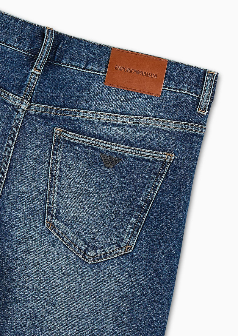 J16 slim-fit, washed denim jeans 6