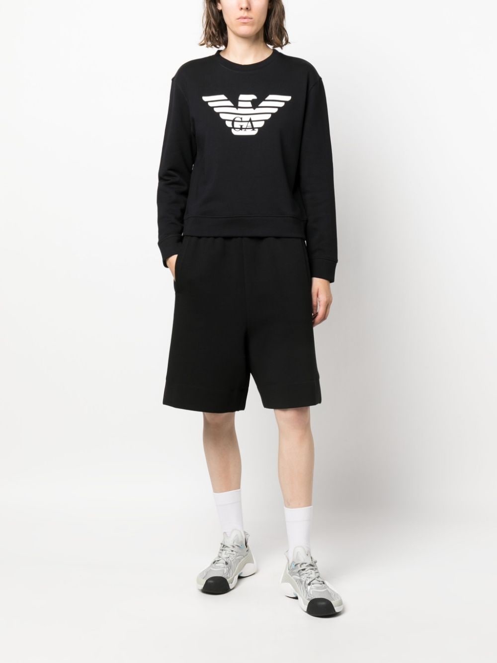 logo-print cotton sweatshirt - 2