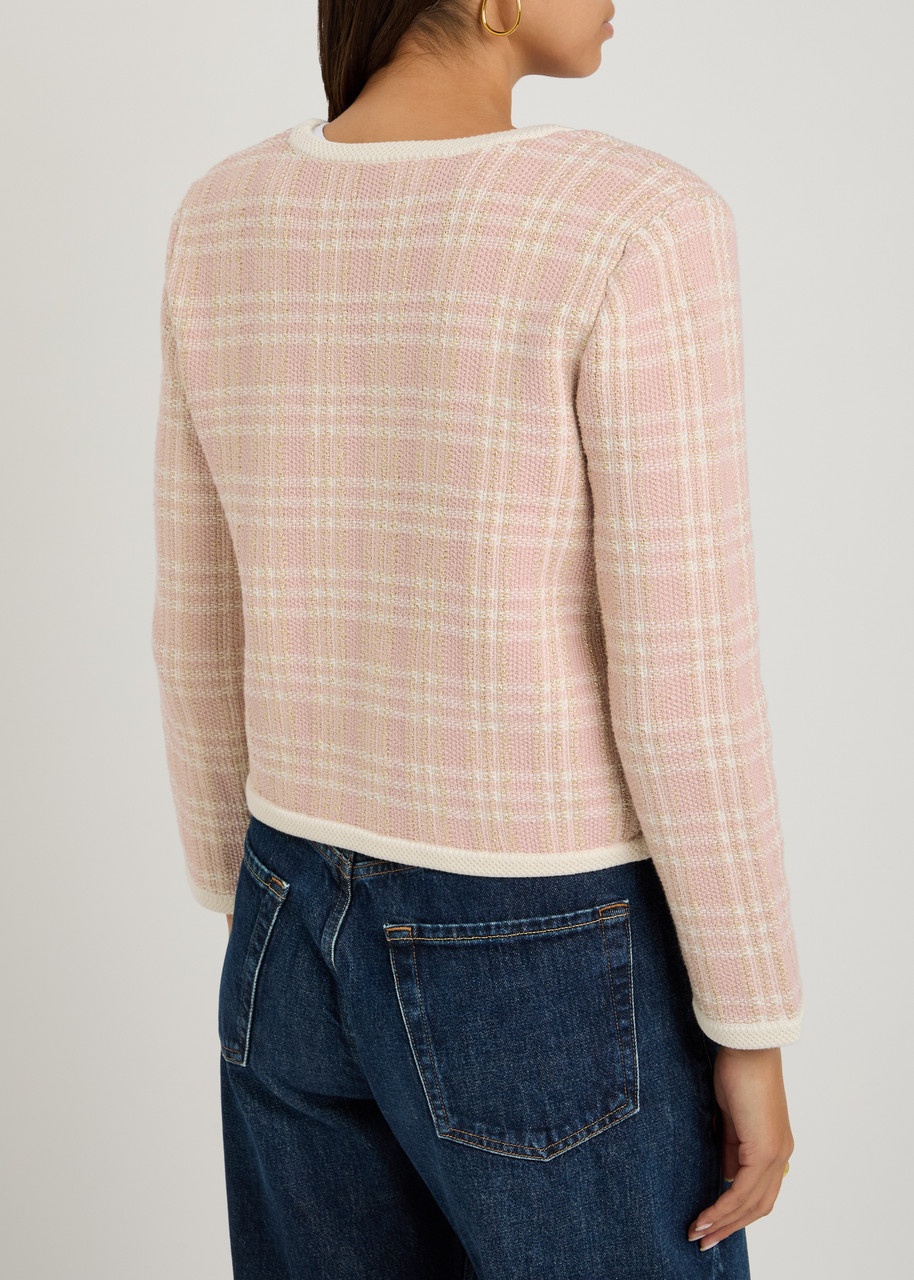 Veronica Beard Claudine Checked Cotton-blend Jacket - 3