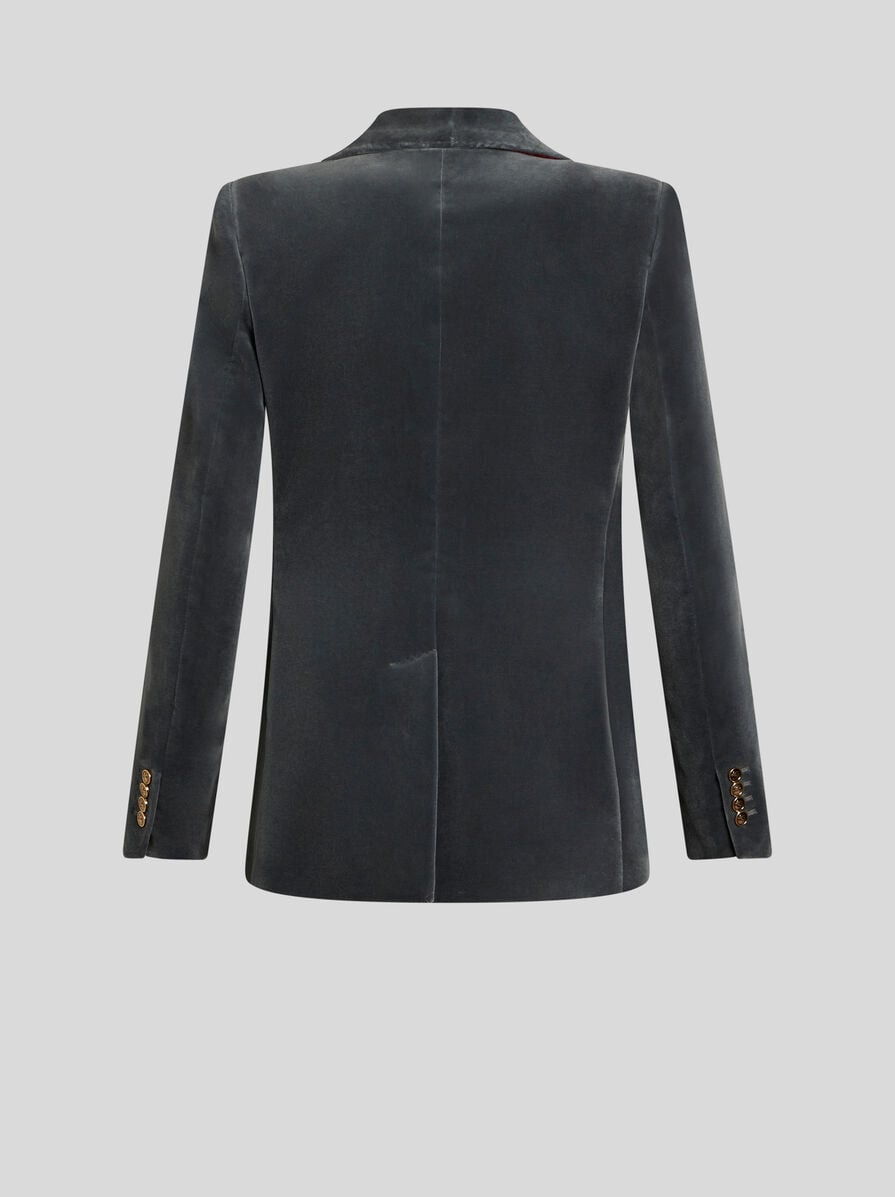 DOUBLE-BREASTED VELVET JACKET - 6