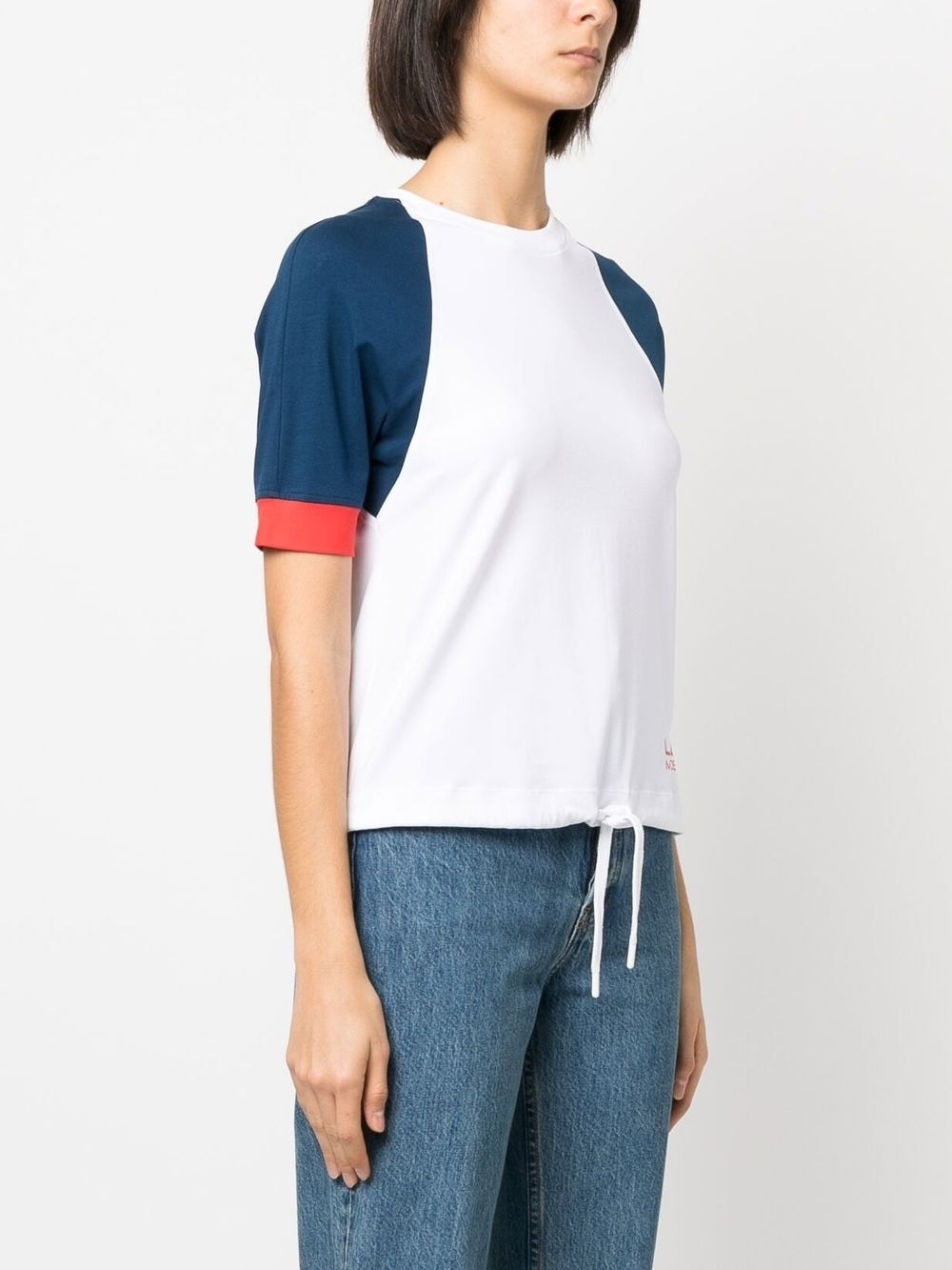 contrast sleeve T-shirt - 3