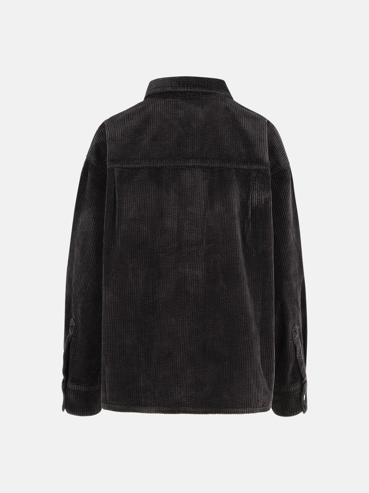 'GWEN' BLACK COTTON SHIRT - 3