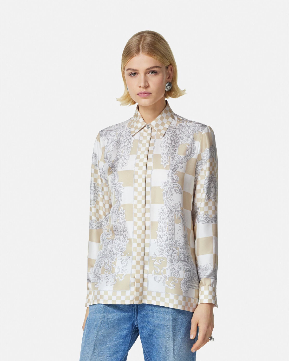 Medusa Contrasto Silk Shirt - 4