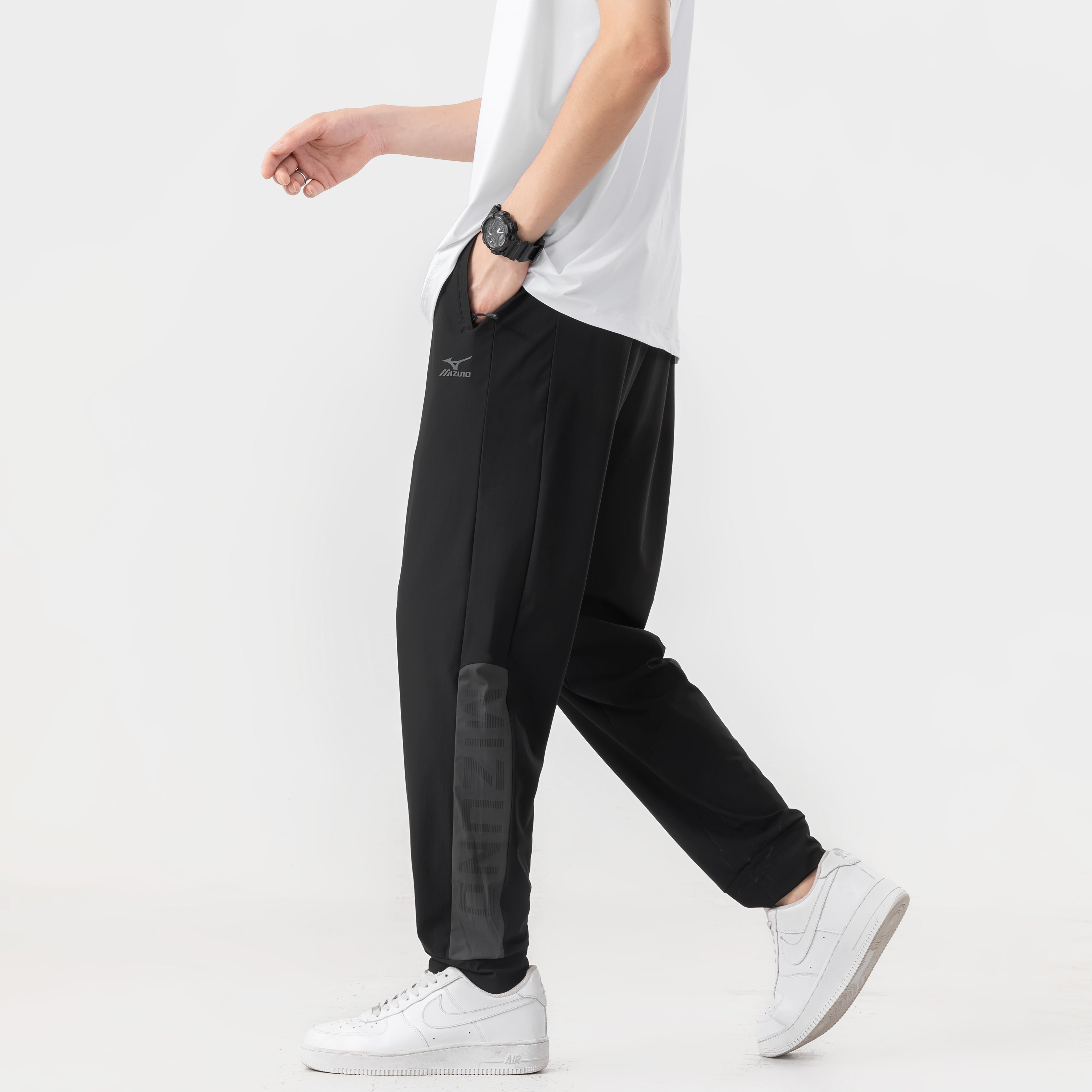 Mizuno Logo Outdoor Casual Pants 'Black' A2CF3112 - 4