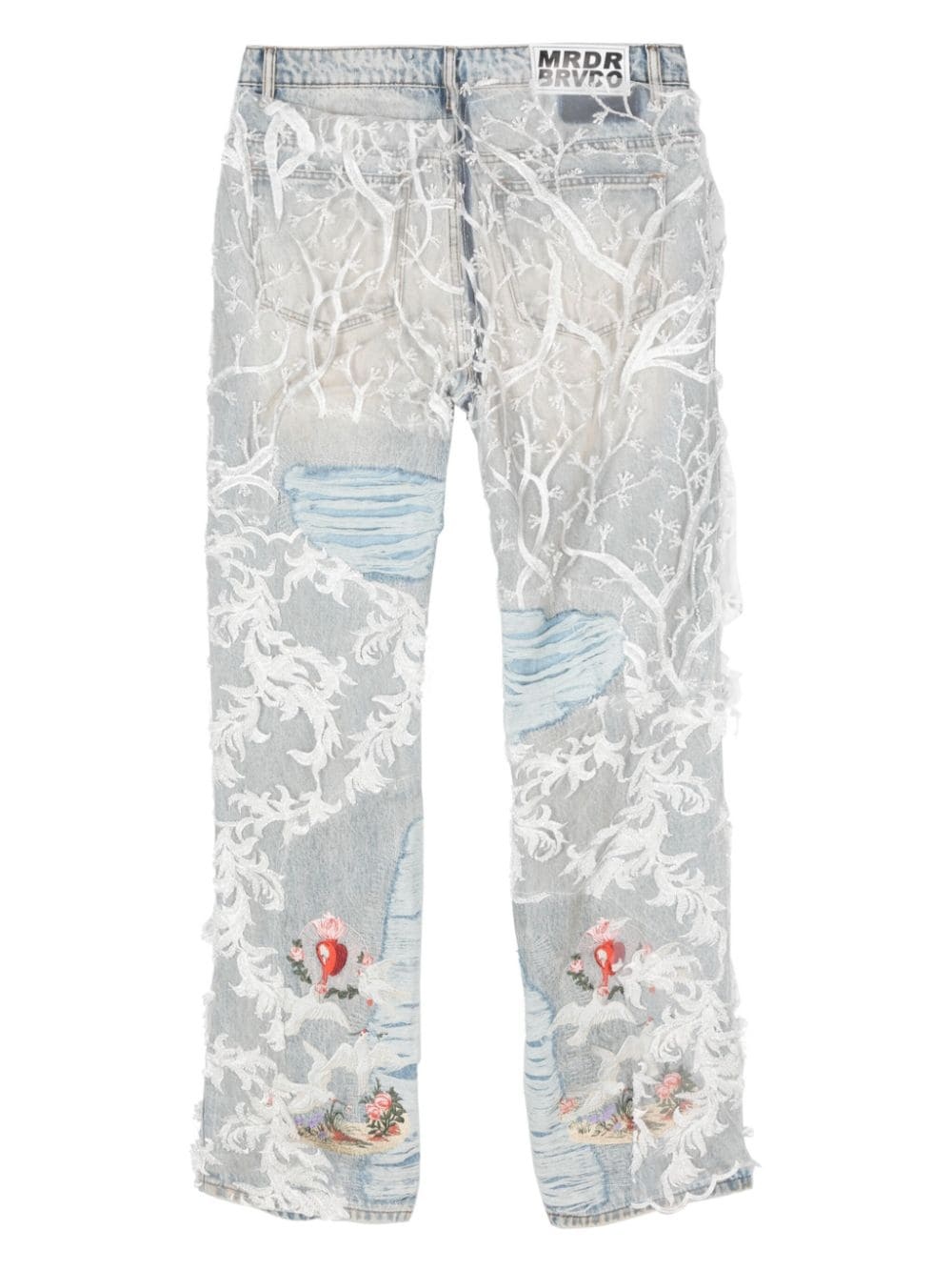 Chalice embroidered staright-leg jeans - 2