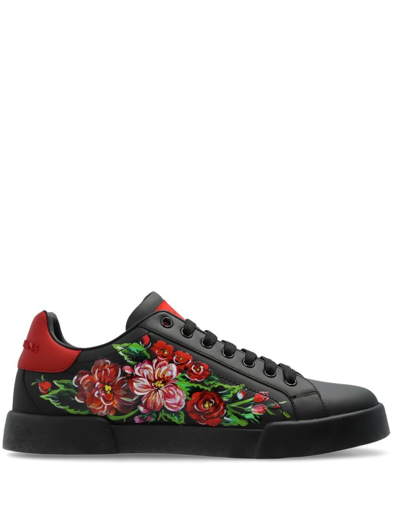 floral-print sneakers 1